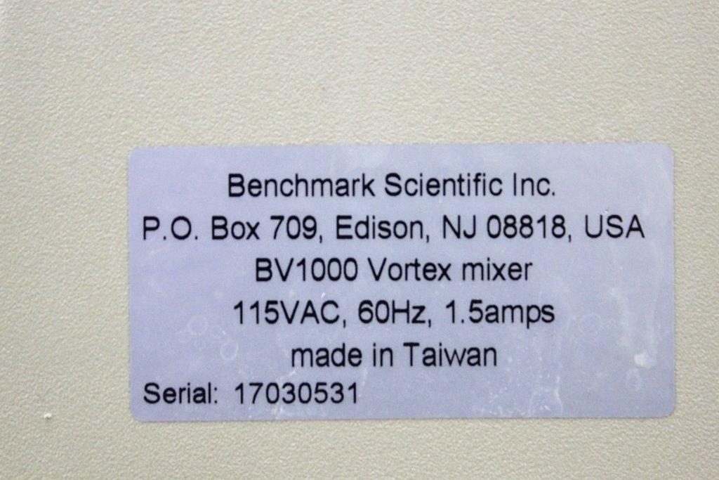 Benchmark BV1000 Vortex Mixer Lab Equipment 120V 5000RPM Very Good Condition