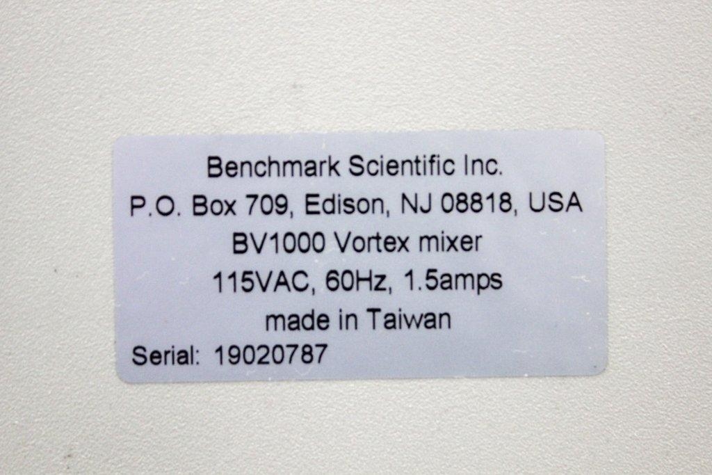 Benchmark BV1000 Vortex Mixer Stirrer Standalone 120V 50/60Hz Very Good Cond