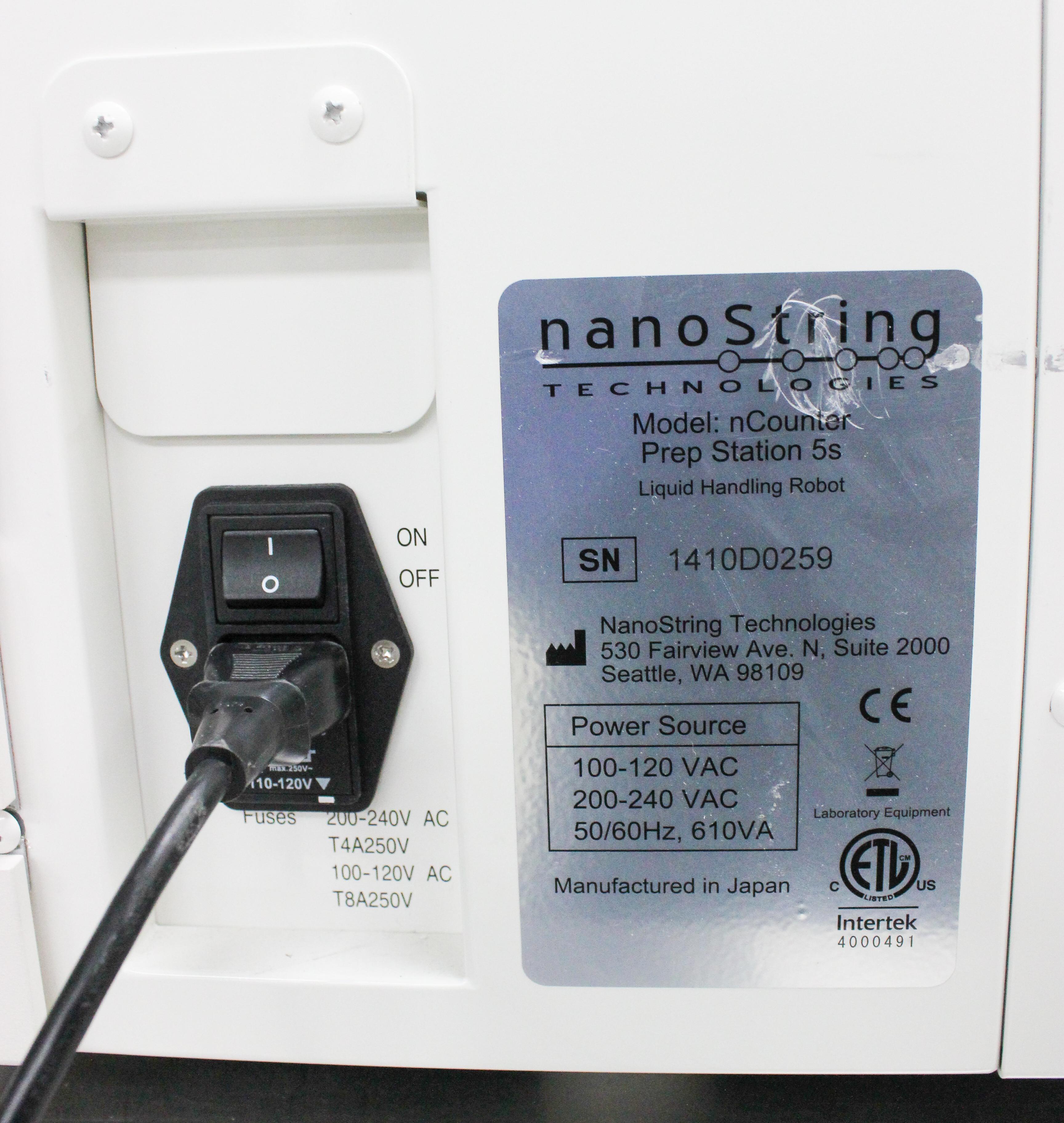 NanoString Prep Station 5s Liquid Handler Robot Gene Expression Analysis