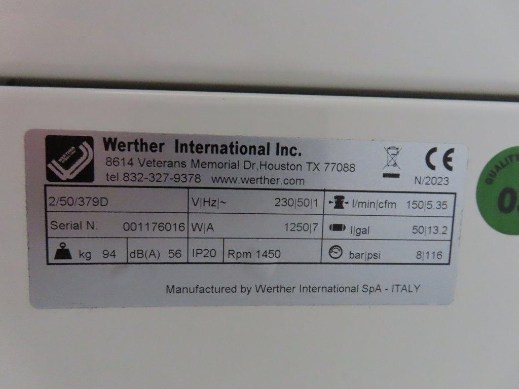 Werther International 2/50/379D Quiet Oil-less Compressor with Air Dryer