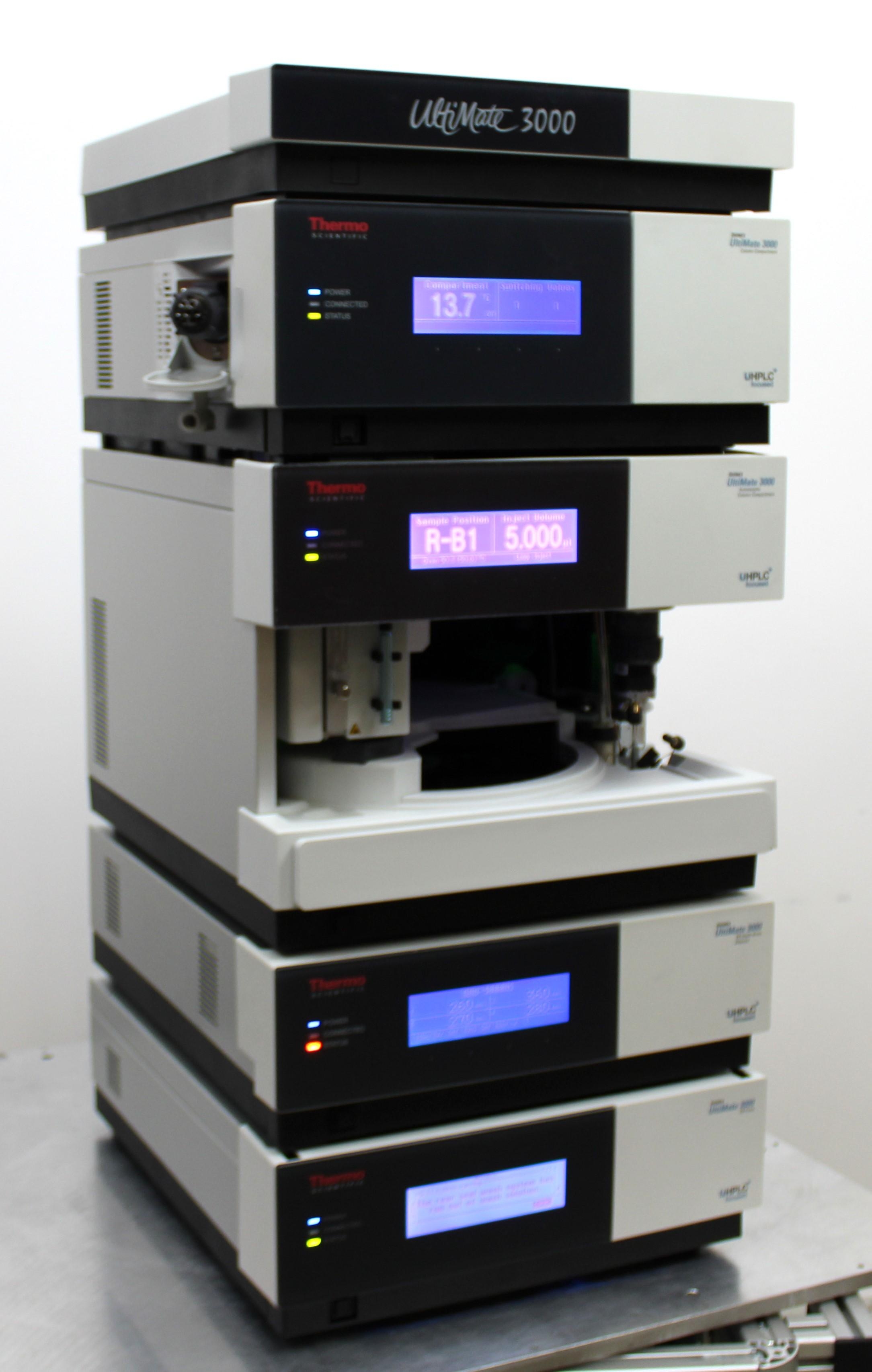 Thermo UltiMate3000 HPLC System with Diode Array Detector and Quaternary Pump
