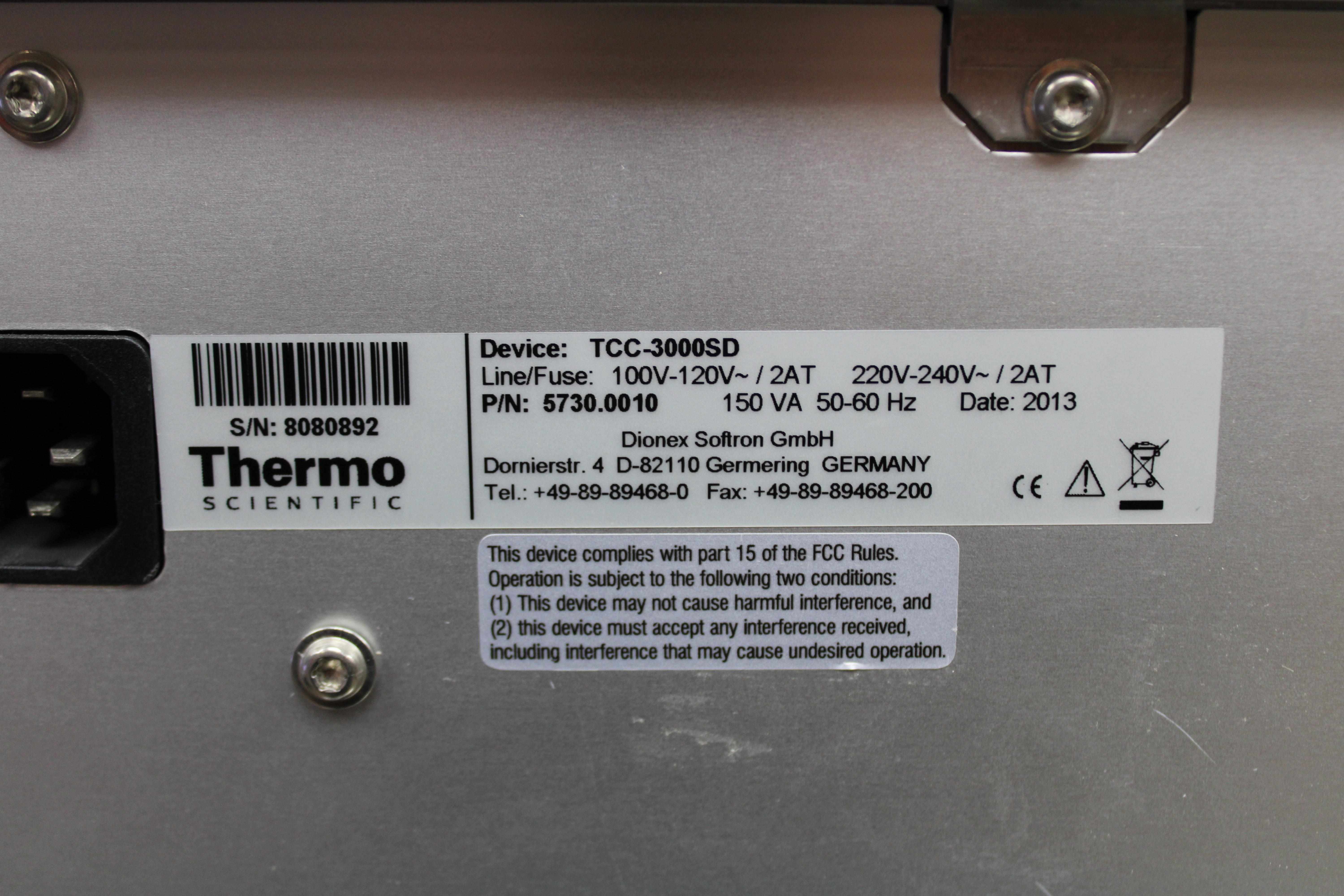 Thermo UltiMate3000 HPLC System with Diode Array Detector and Quaternary Pump