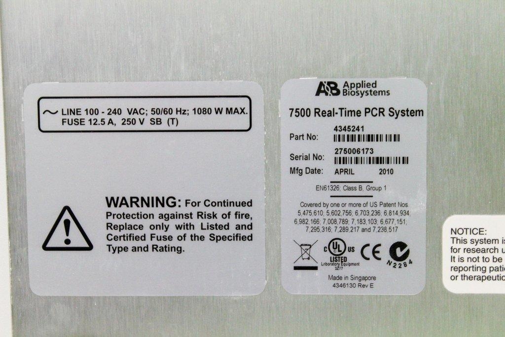 Applied Biosystems 7500 Real Time PCR System - Good Condition