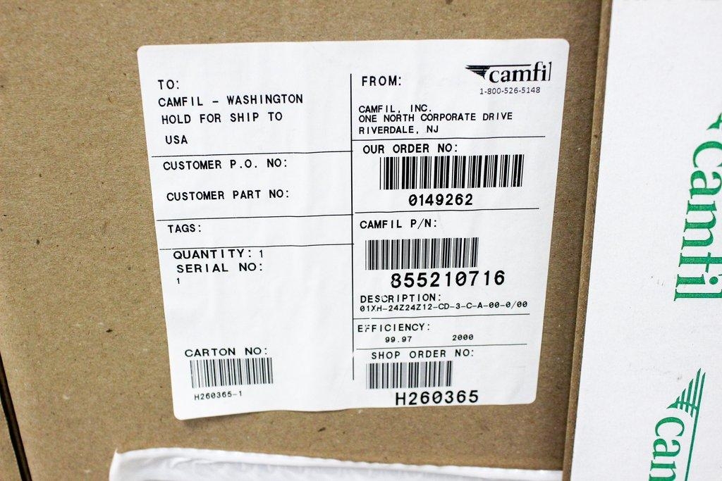 Camfil XH Model Absolute High Efficiency HEPA Filter 99.9995% Eff