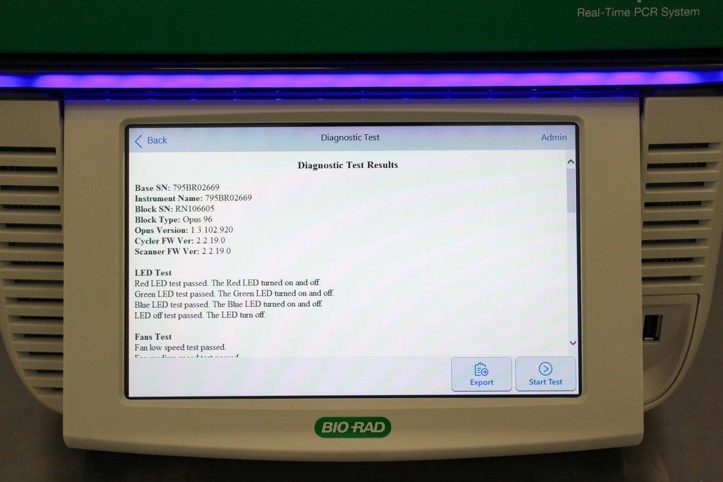 BIO-RAD CFX Opus 96 Real-Time PCR System Analyzes 96 Wells Includes Computer
