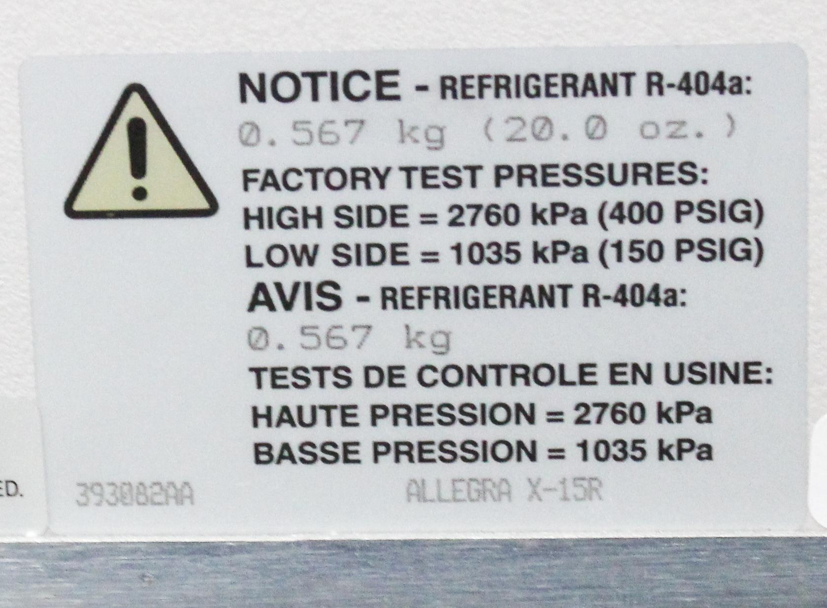 Beckman Coulter Allegra X-15R Refrigerated Benchtop Centrifuge High-Speed 5250 x g
