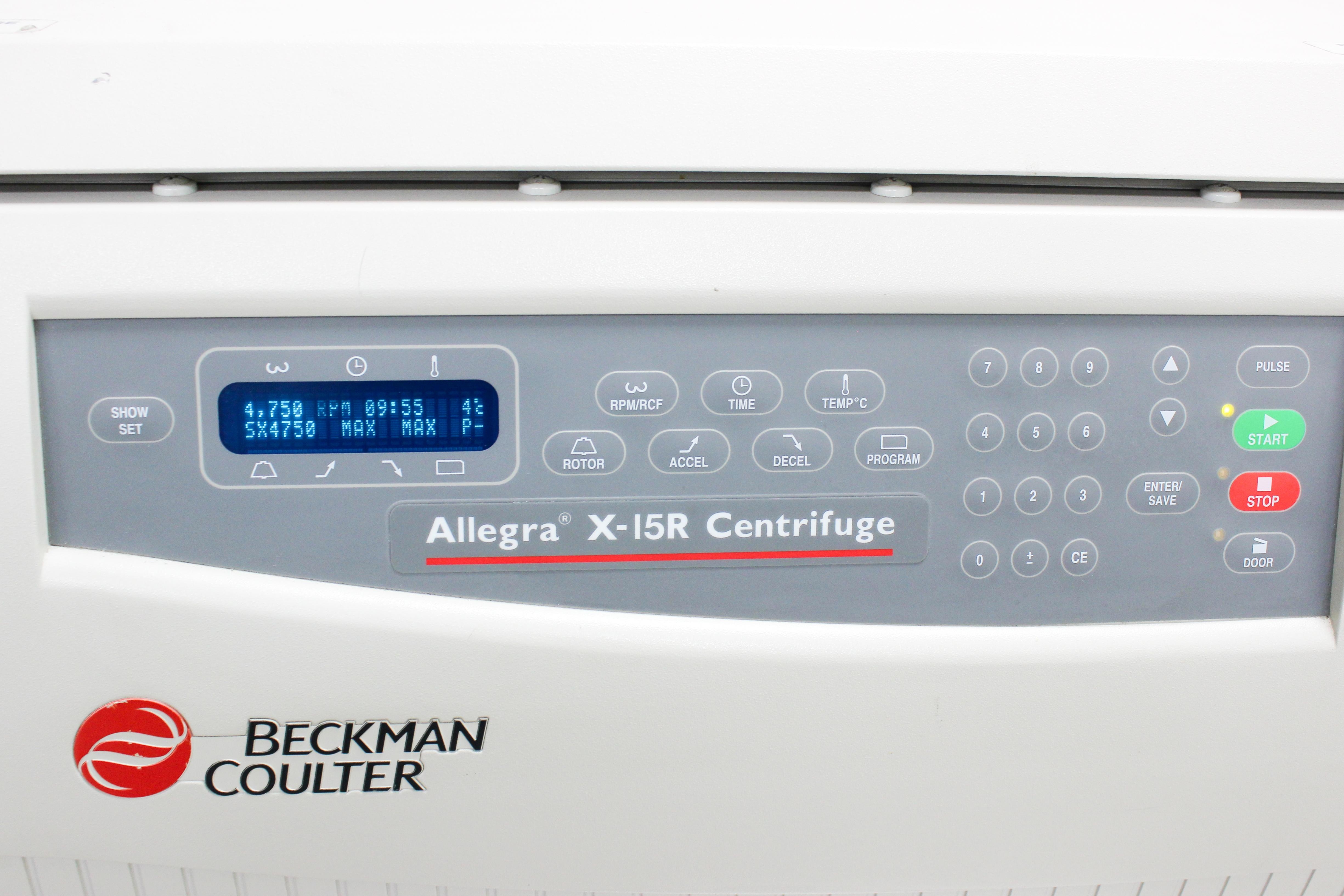 Beckman Coulter Allegra X-15R Refrigerated Benchtop Centrifuge High-Speed 5250 x g
