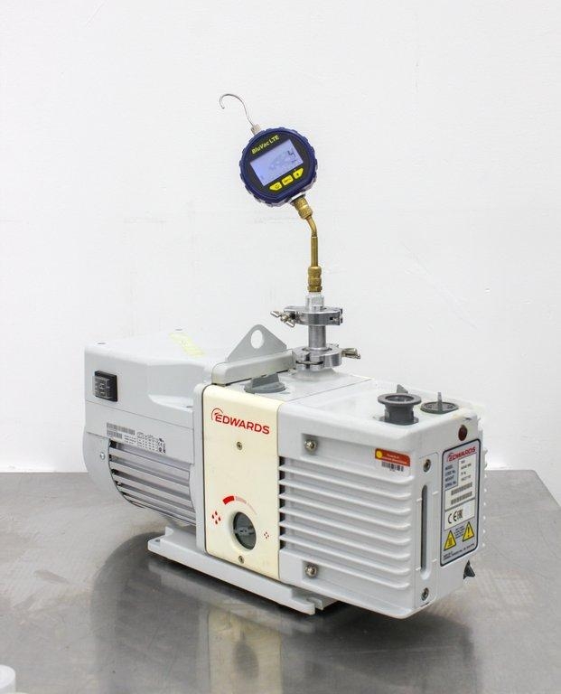 Edwards RV8 Vacuum Pump VG Condition w/ Cosmetic Blemishes 4 Micron Rating