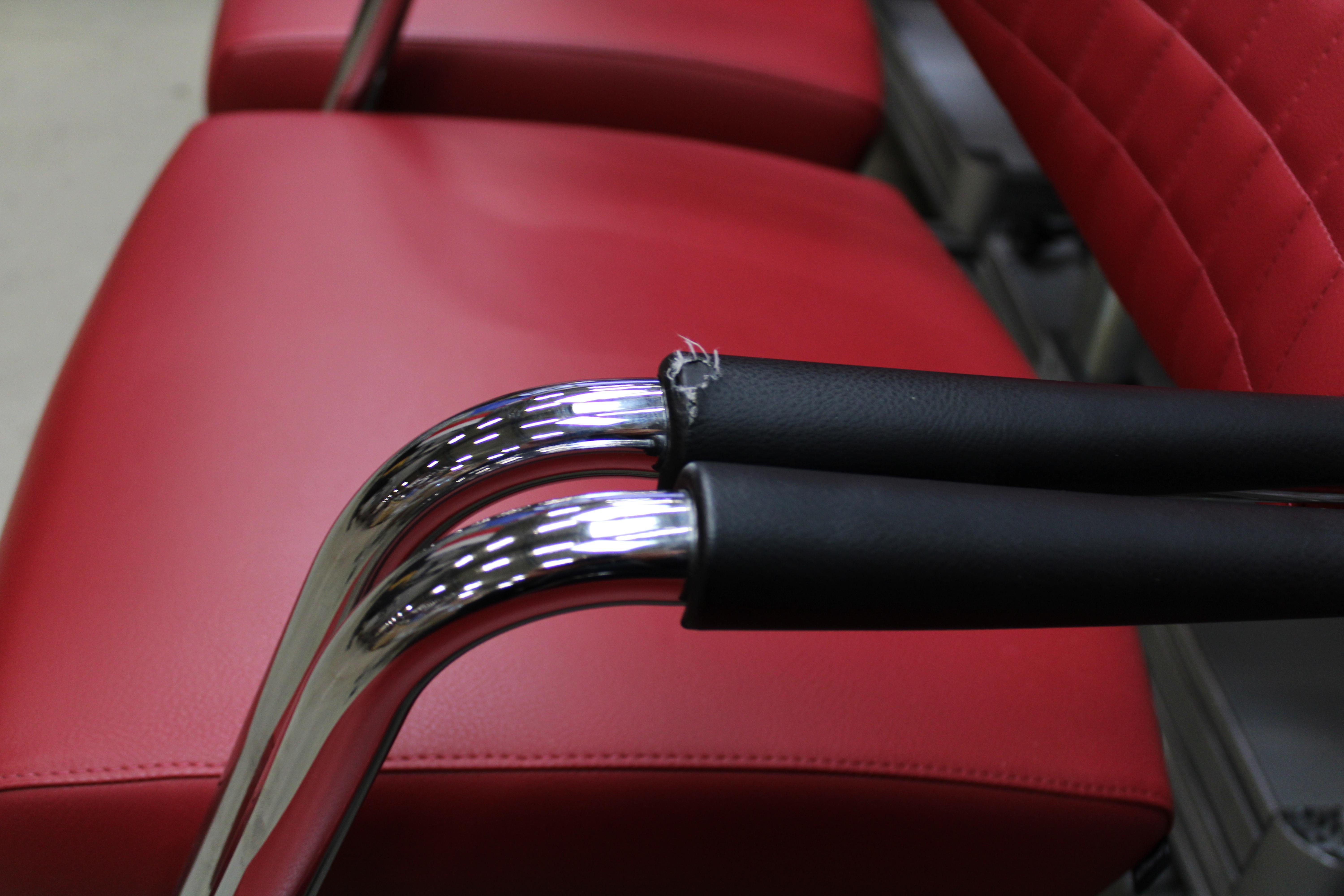 SitLand Stabilimento Chair Set Office Public Space Red Eco-Leather 8 Pcs