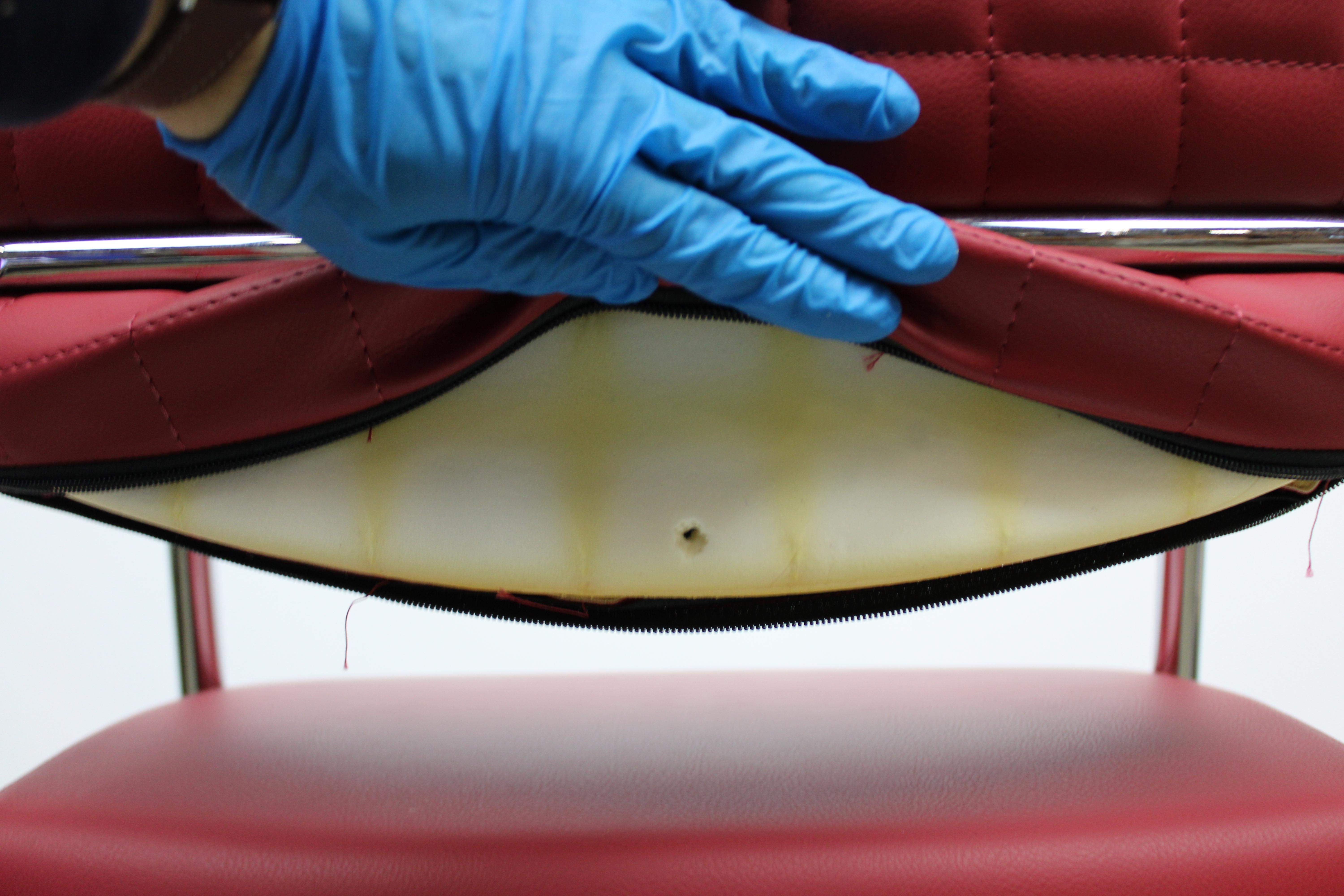 SitLand Stabilimento Chair Set Office Public Space Red Eco-Leather 8 Pcs