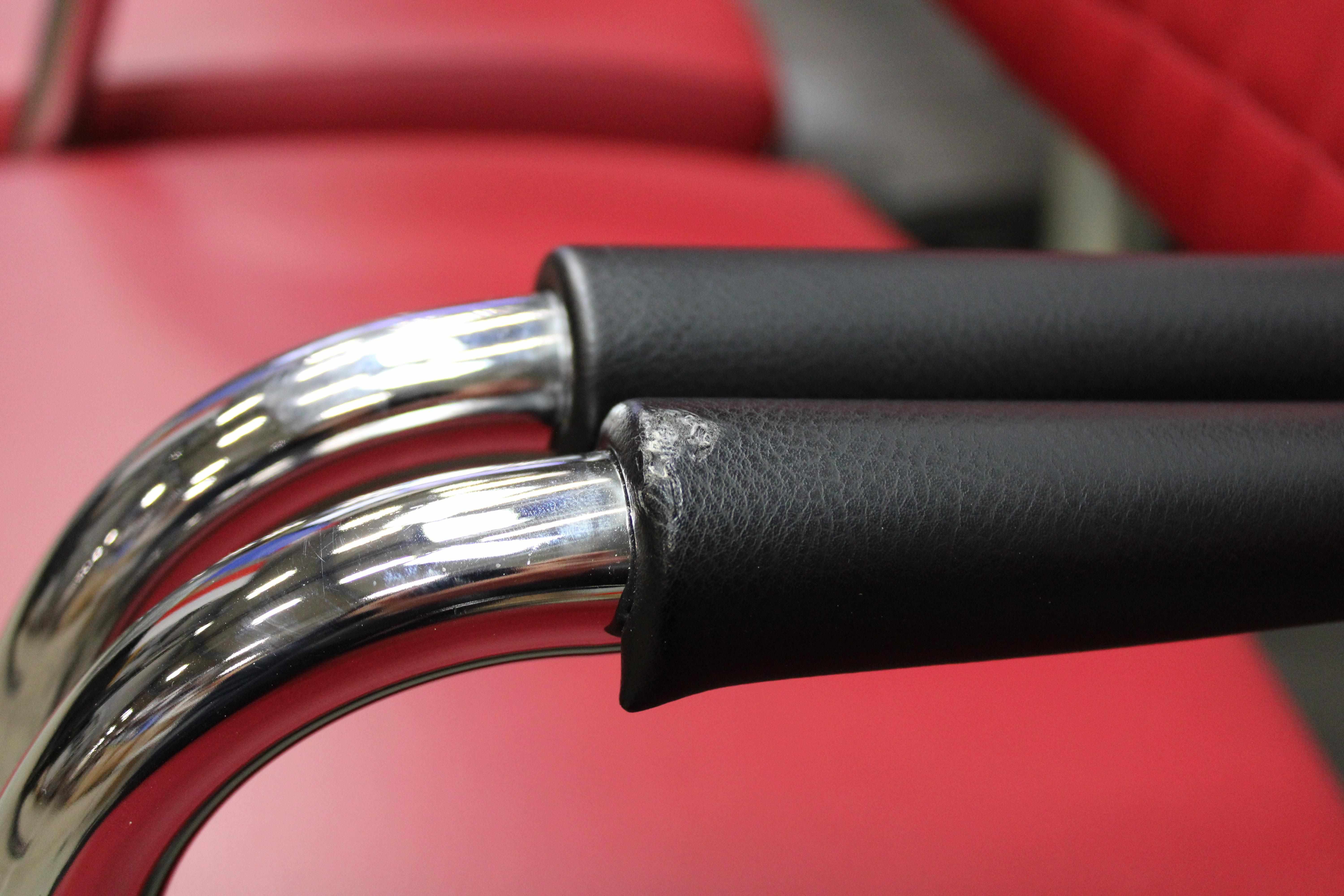 SitLand Stabilimento di Nanto VI Chair Set Red Eco-Leather 8pcs Home/Office Use