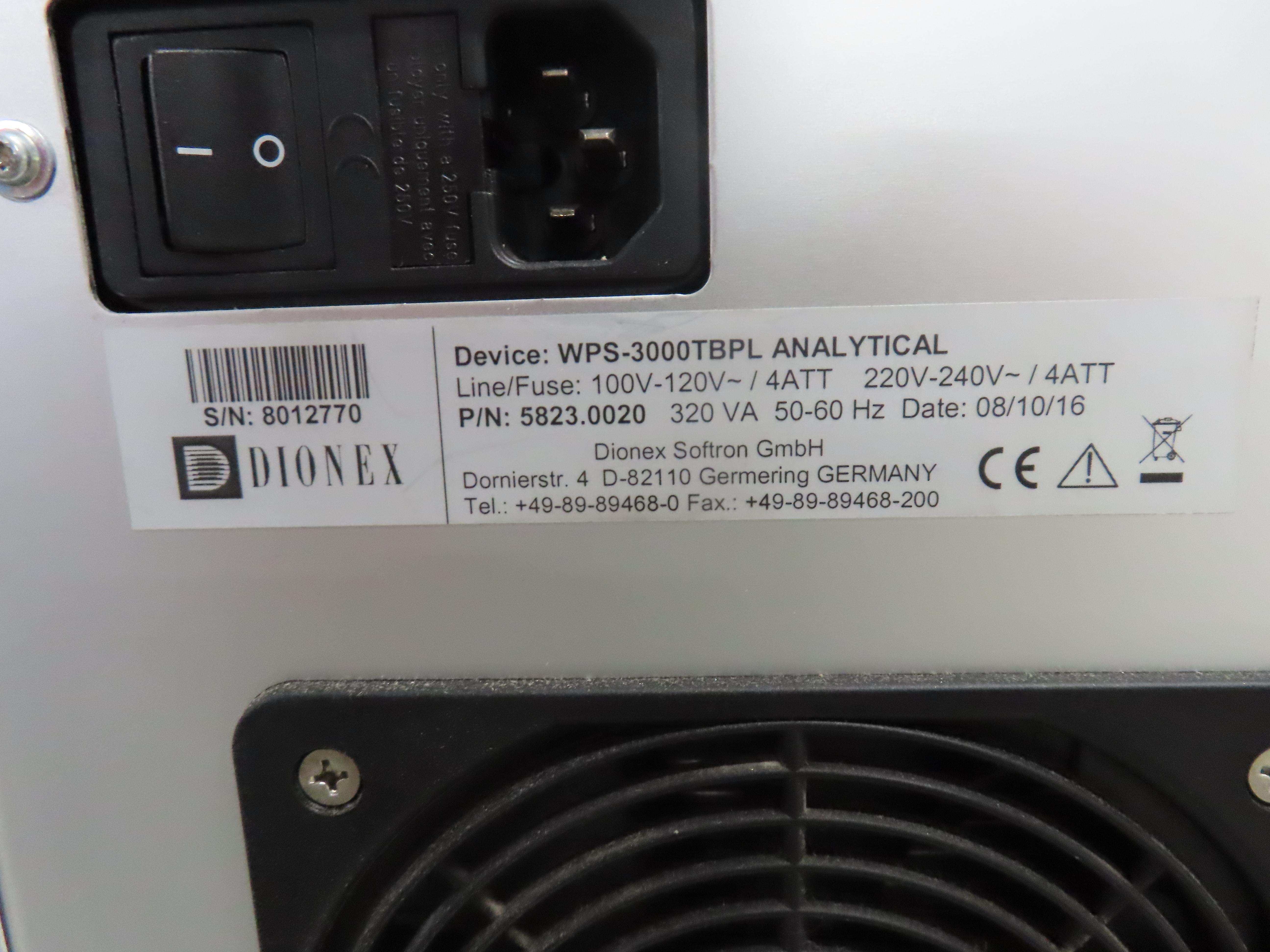 Dionex UltiMate3000 HPLC System with Autosampler, Pump, Detector