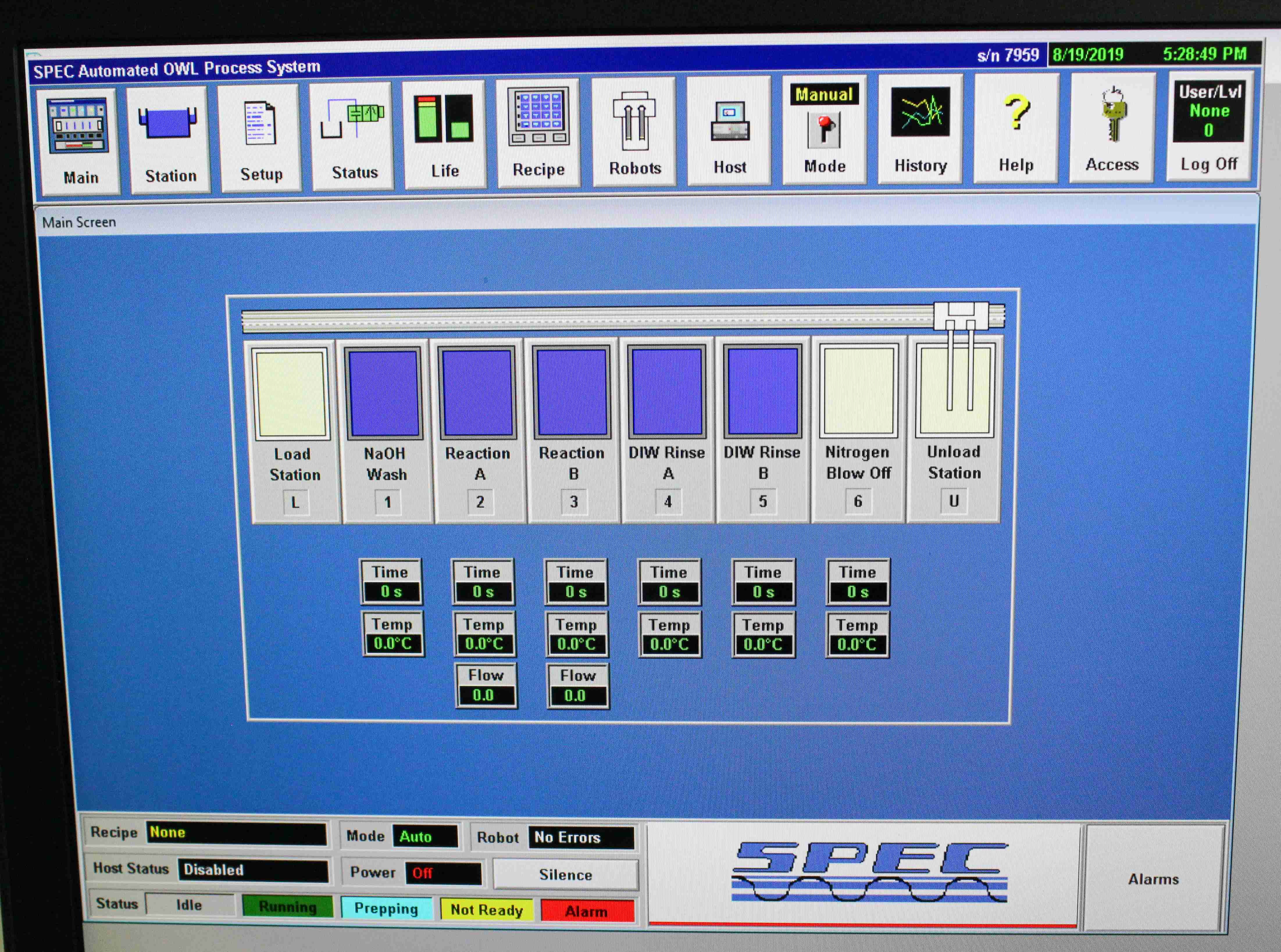 SPEC SBXALT9-54 Automated Linear Process System Chemical Processing Lab