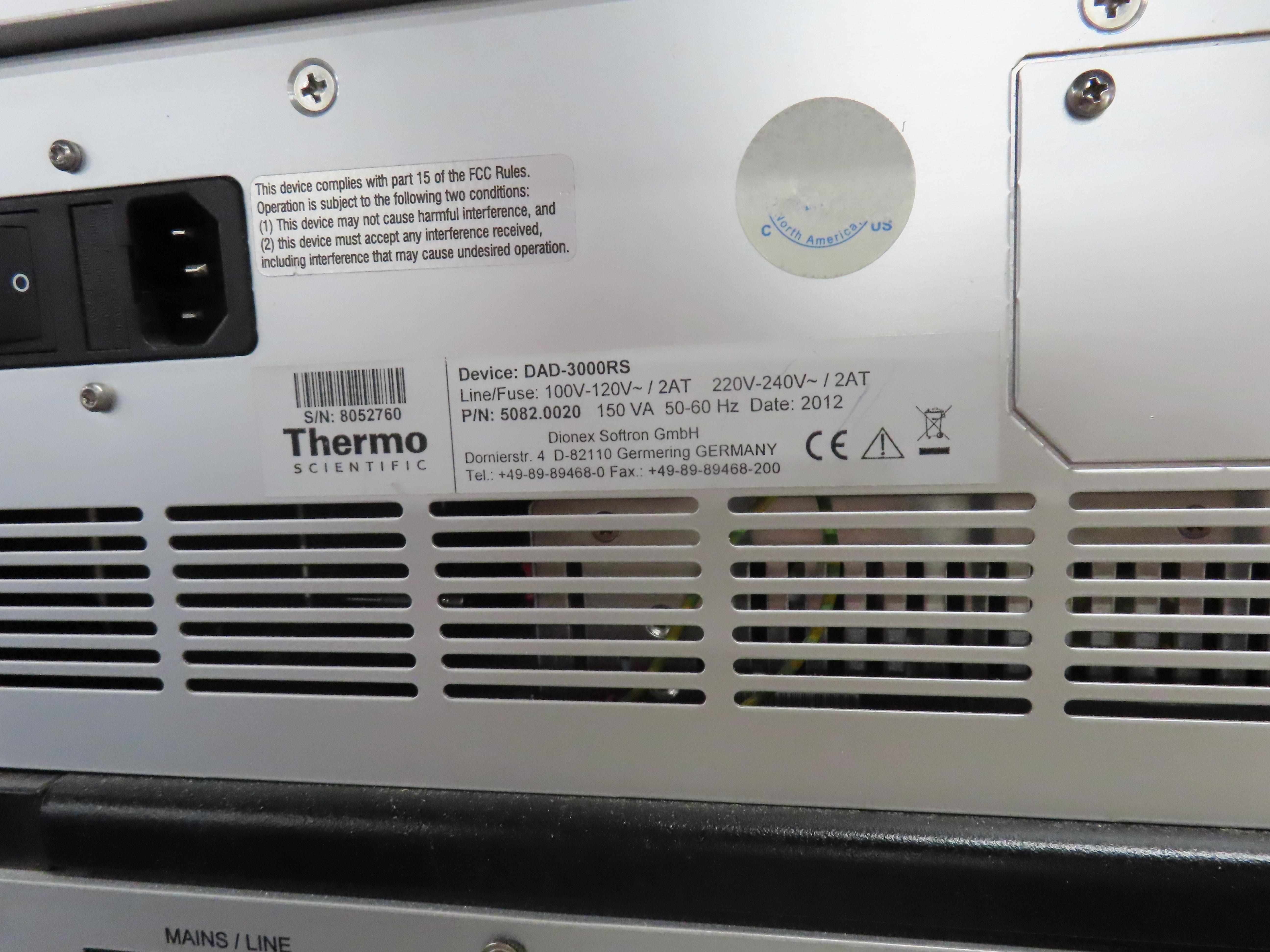 Dionex UltiMate3000 HPLC System with Autosampler, Pump, Detector
