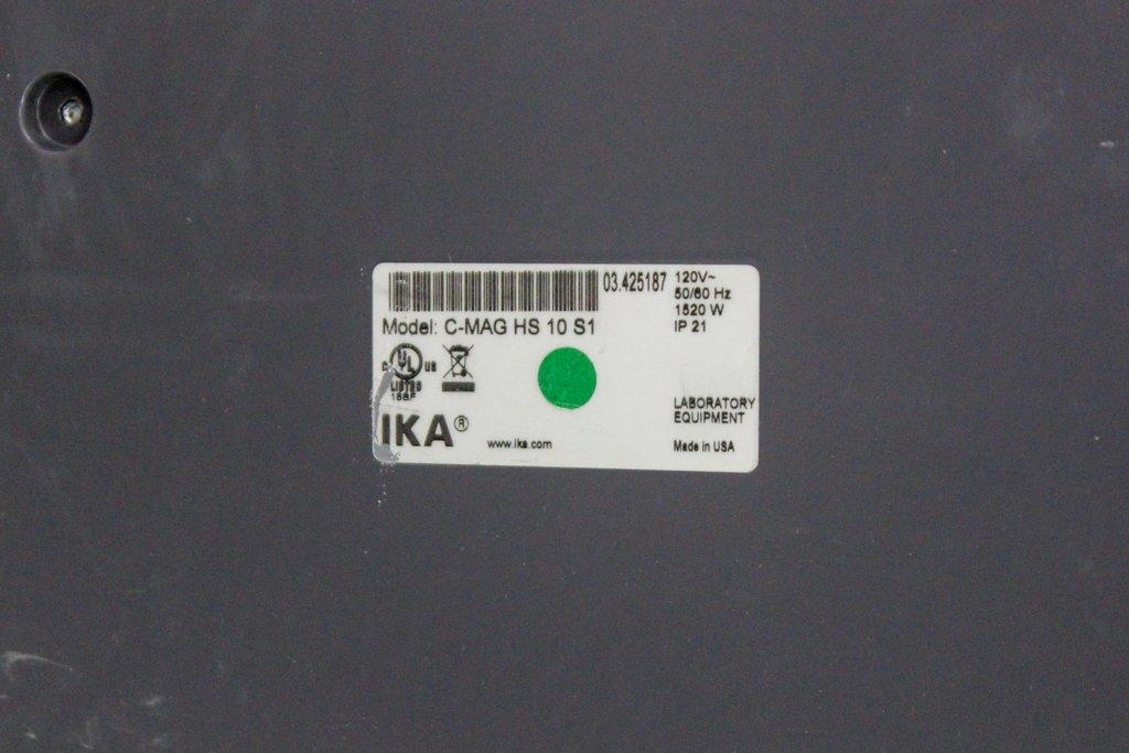 IKA C-MAG HS 10 S1 Magnetic Hot Plate Stirrer VG 500-2000 RPM 17x12 cm