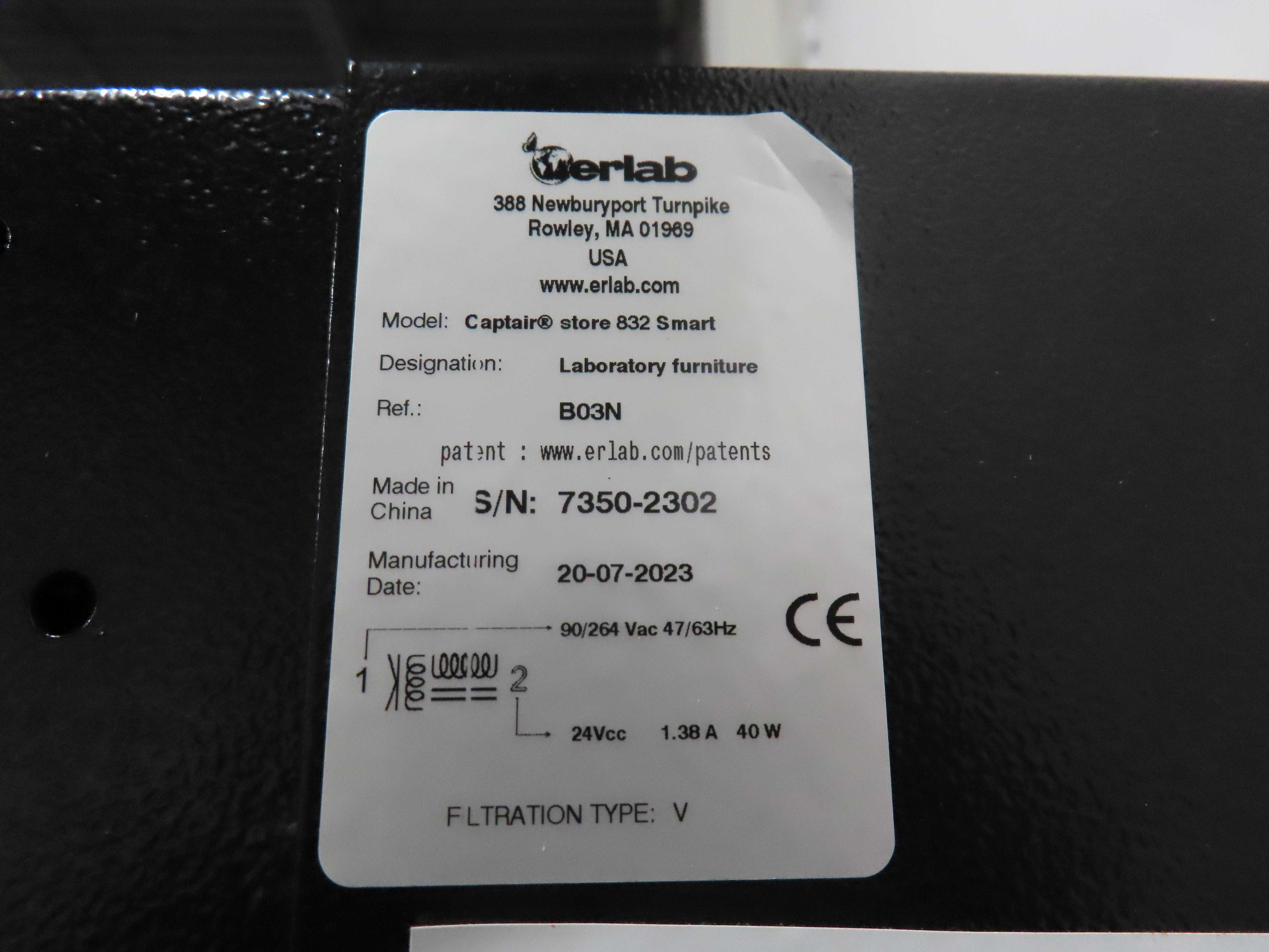 Erlab Captair store 832 Smart Chemical Storage Cabinet with Power Cord