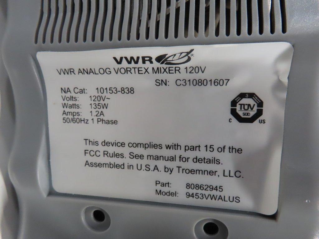 VWR Analog Vortex Mixer 10153-838 Laboratory Equipment - Excellent Condition