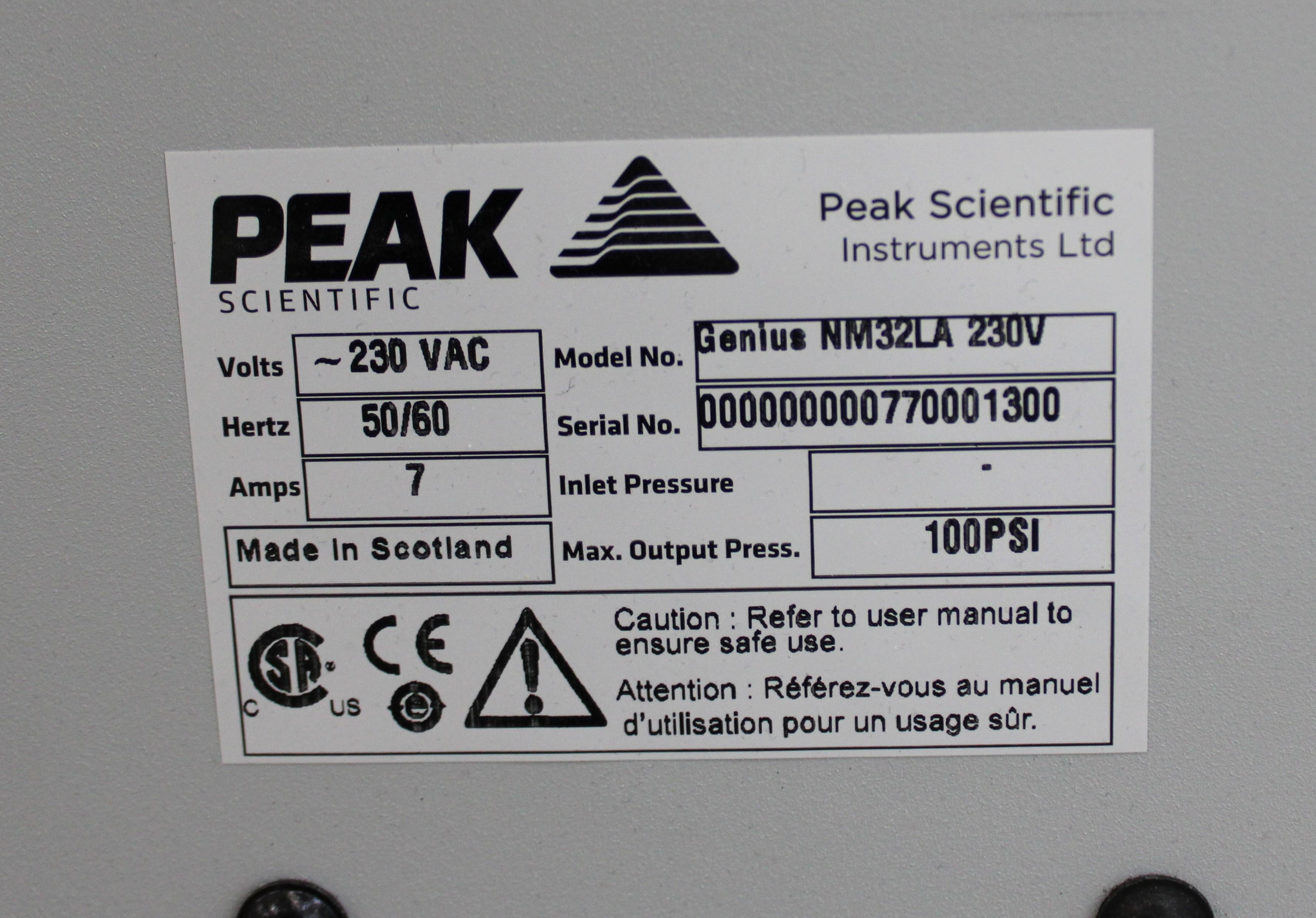 Peak Genius NM32LA Nitrogen Generator LC-MS 32 L/min Compressor Based