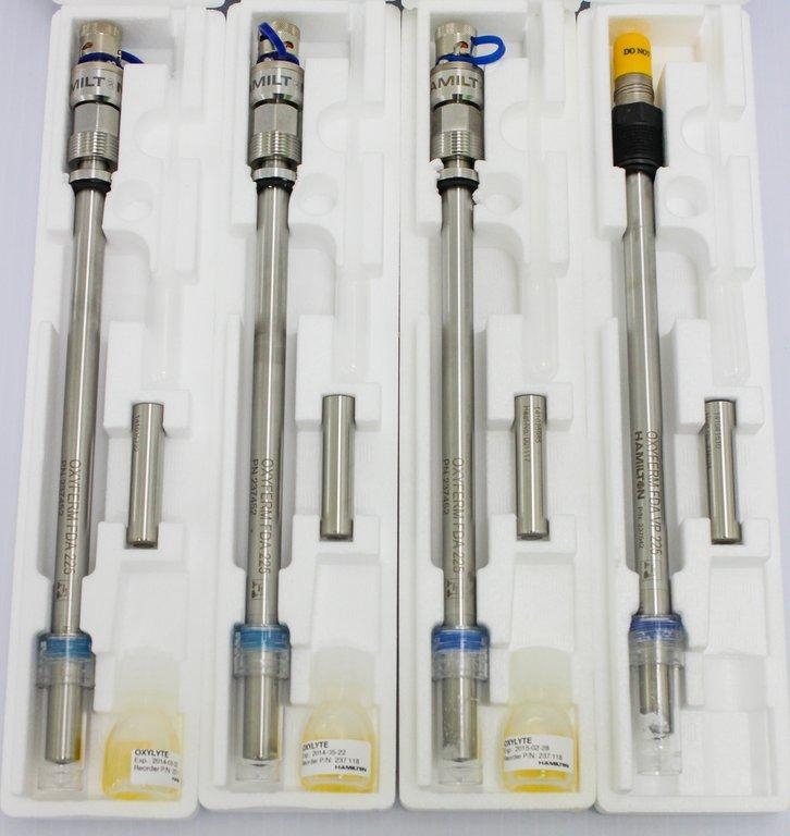 Hamilton Oxyferm FDA VP 225 Dissolved Oxygen Sensor Set 4 Near New Condition