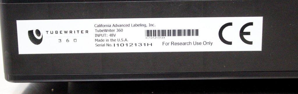CAL TubeWriter 360 Label Printer Versatile Multi-tube Automated System 120V