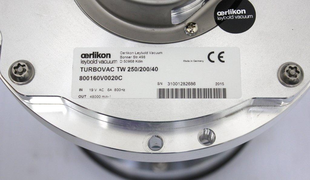 Leybold Turbovac TW 250/200/40 Mass Spectrometry Vacuum Pump Integrated