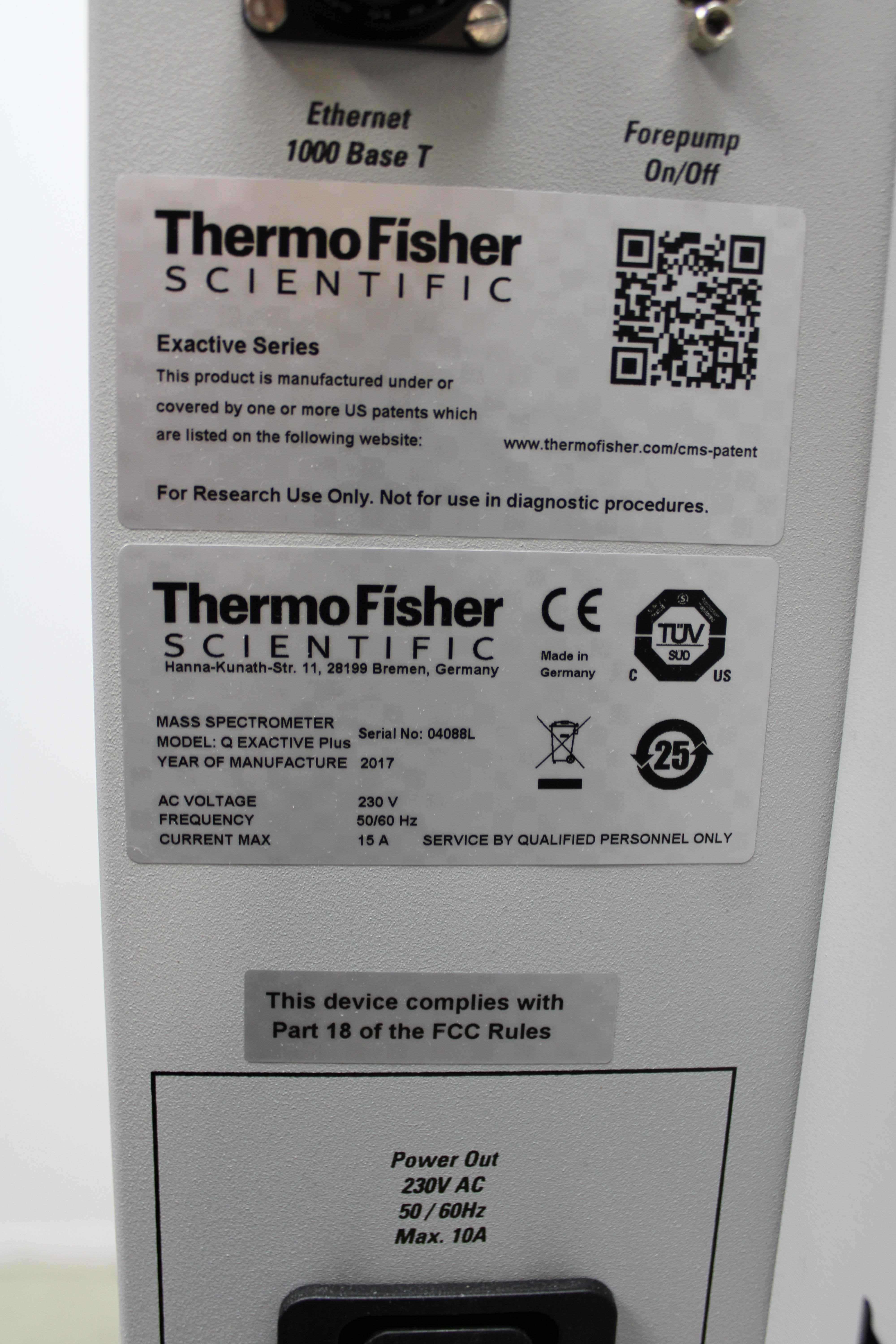 Thermo Q Exactive Plus LC-MS/MS Spectrometer High Resolution 2017 Germany