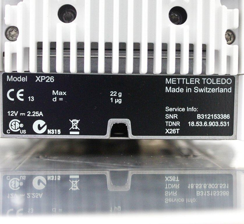 Mettler-Toledo XP26 22g Micro Balance Analytical Precision Dual Range