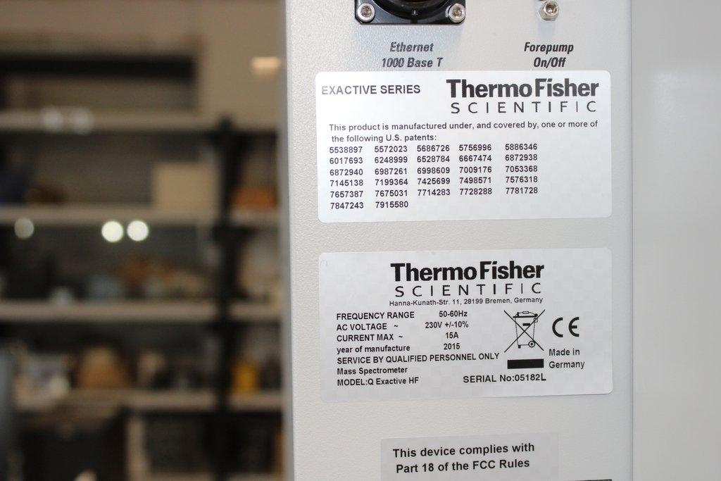 Thermo Q Exactive HF Mass Spec - High Sensitivity, Resolution, ESI/MALDI Ionization