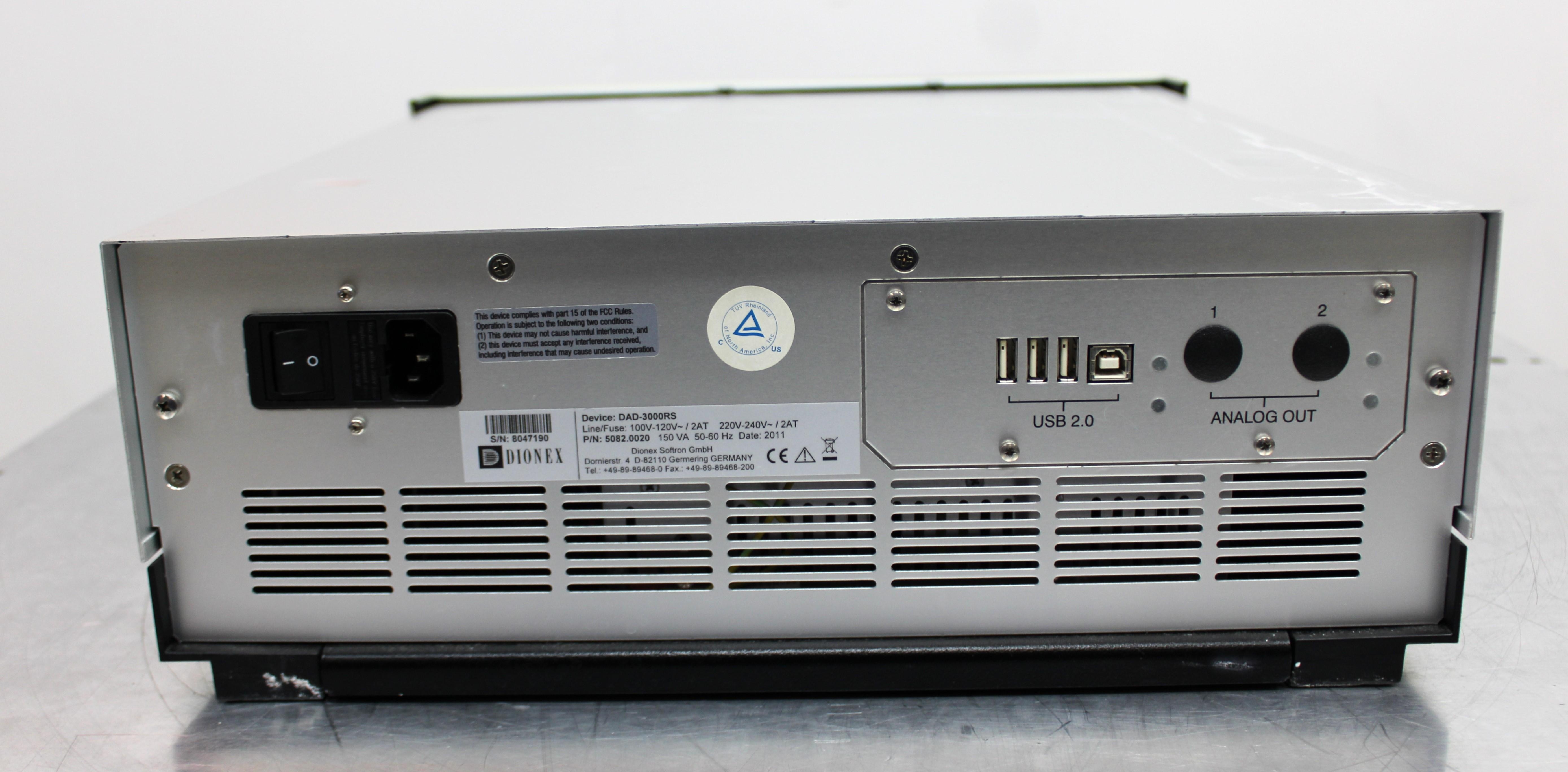 Dionex DAD-3000RS Detector Diode Array HPLC UHPLC 220V 240V 200Hz Data Collection