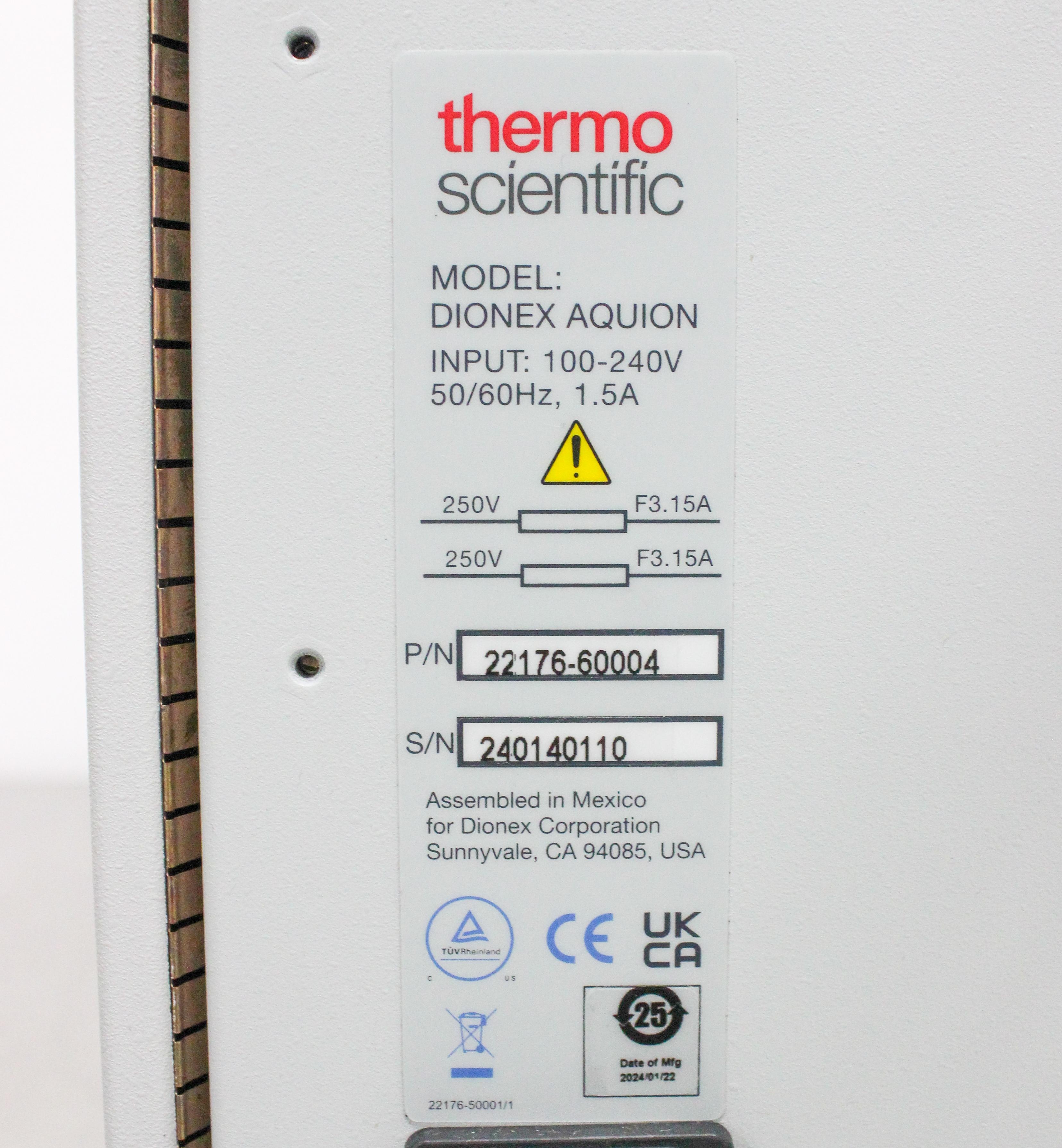 Thermo Scientific Dionex Aquion 22176-60004 Ion Chromatography System