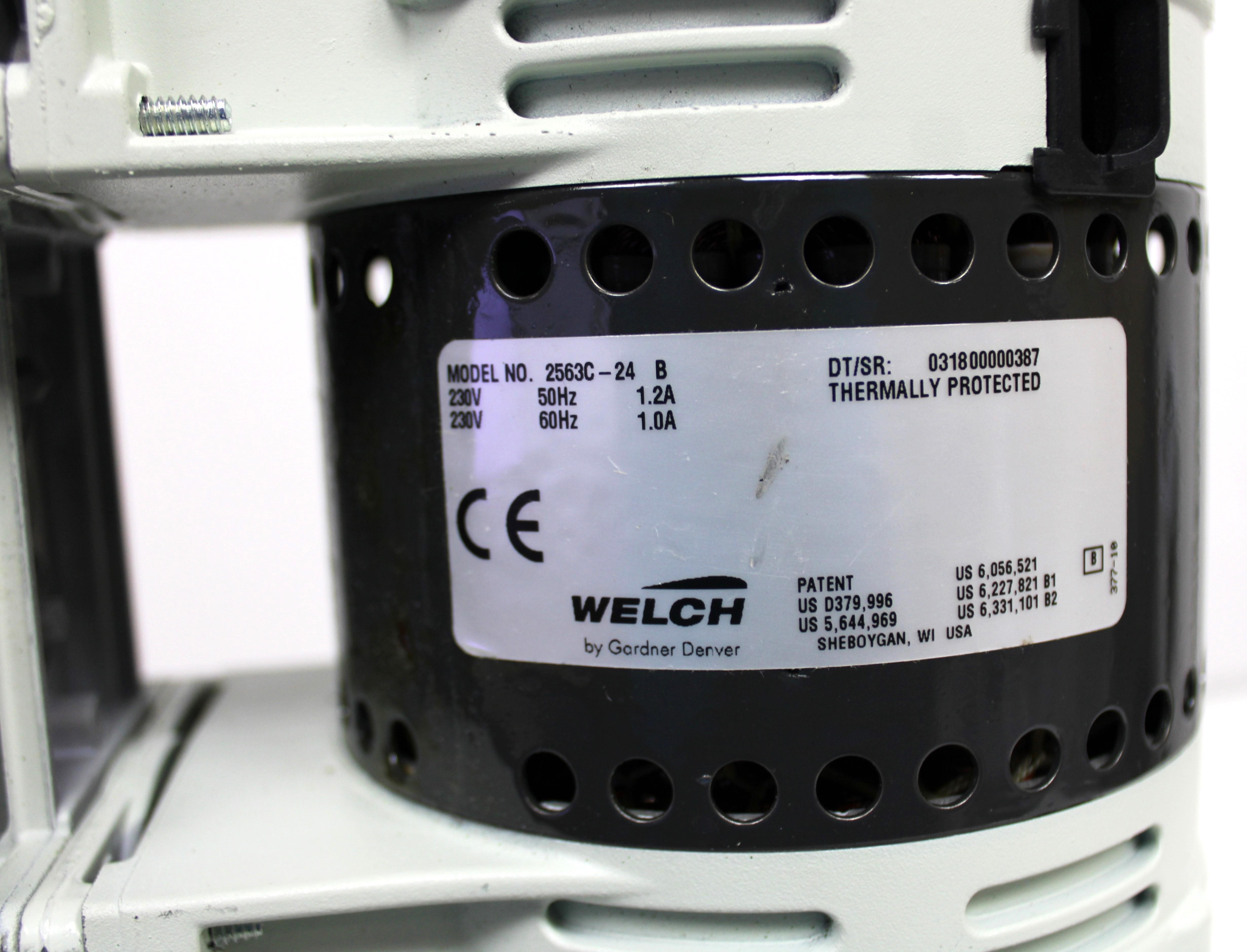 Welch 2563C-24 B Vacuum Pump Dry WOB-L Technology 65 LPM 230V 5 Torr