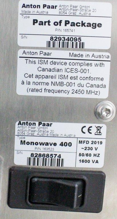 Anton Paar Monowave 450 Synthesizer Chemistry Reaction System Temp 300C