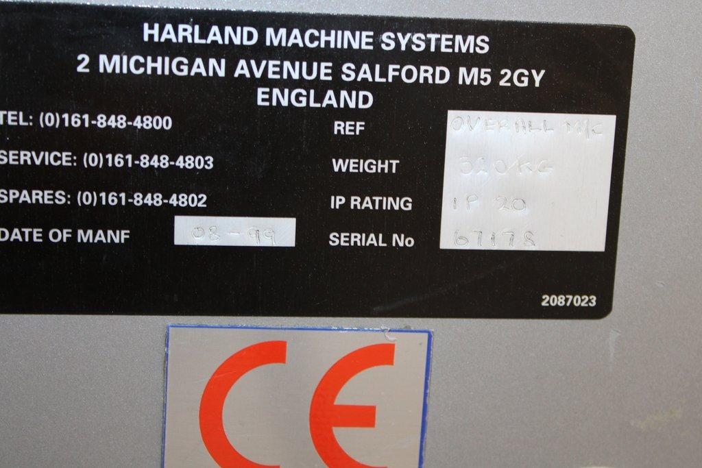 Harland Sirius Pressure-Sensitive Labeling Machine with Conveyor System
