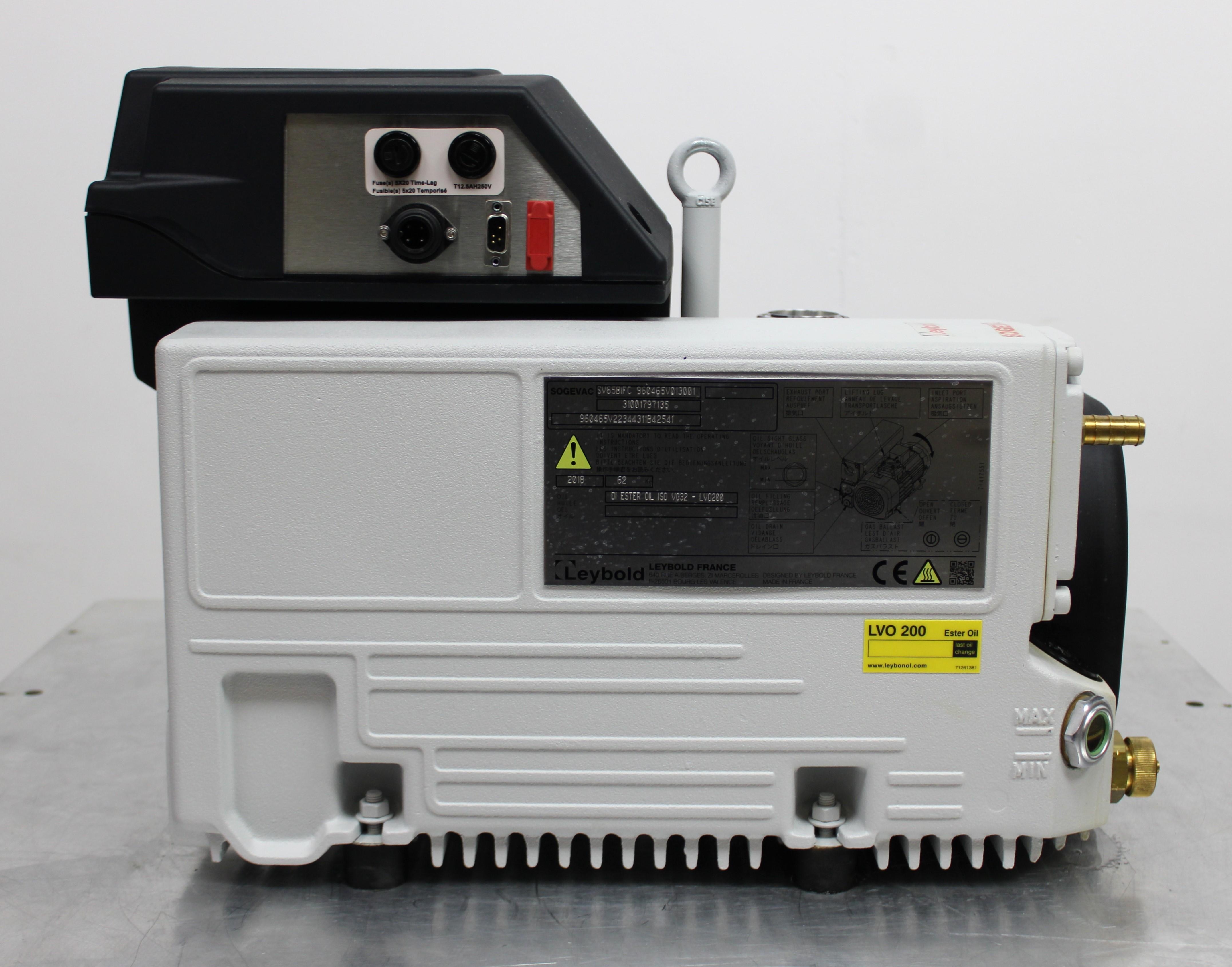 Leybold Sogevac SV65BIFC Vacuum Pump 0.055 mBar Noise Reduction 2018