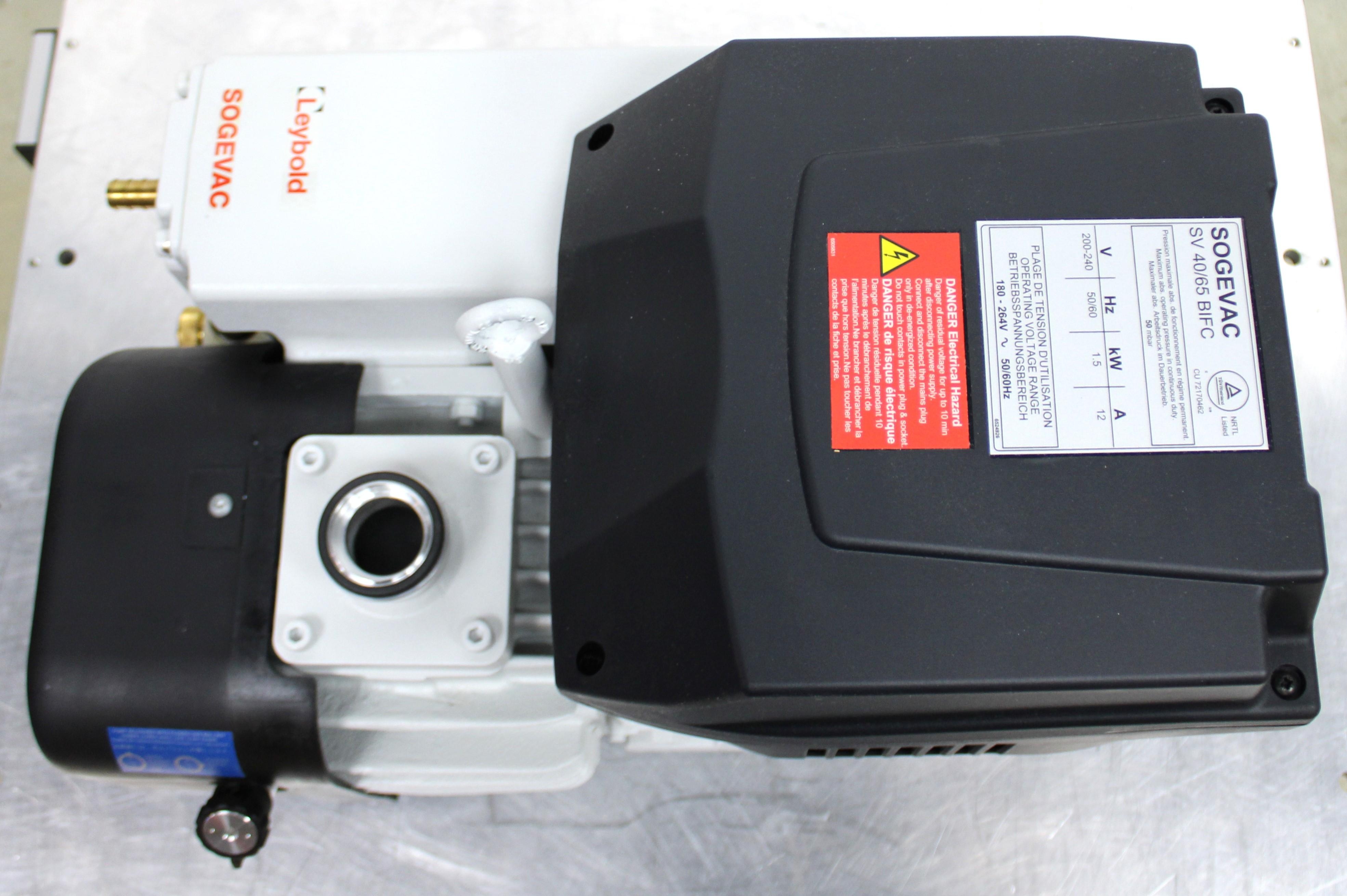 Leybold Sogevac SV65BIFC Vacuum Pump 0.055 mBar Noise Reduction 2018