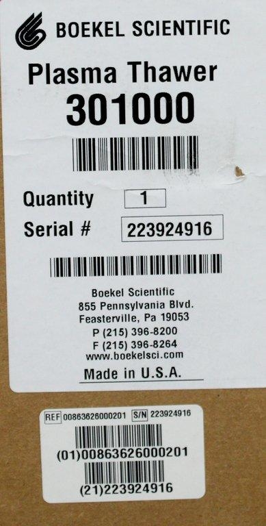 Boekel 301000 Plasma Thawer Blood Bank 4 Bag Capacity Microprocessor Control