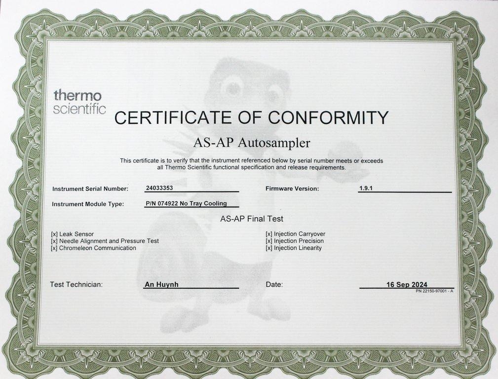 Thermo Dionex AS-AP Auto Sampler XZ Drive Needle Faults Parts Use