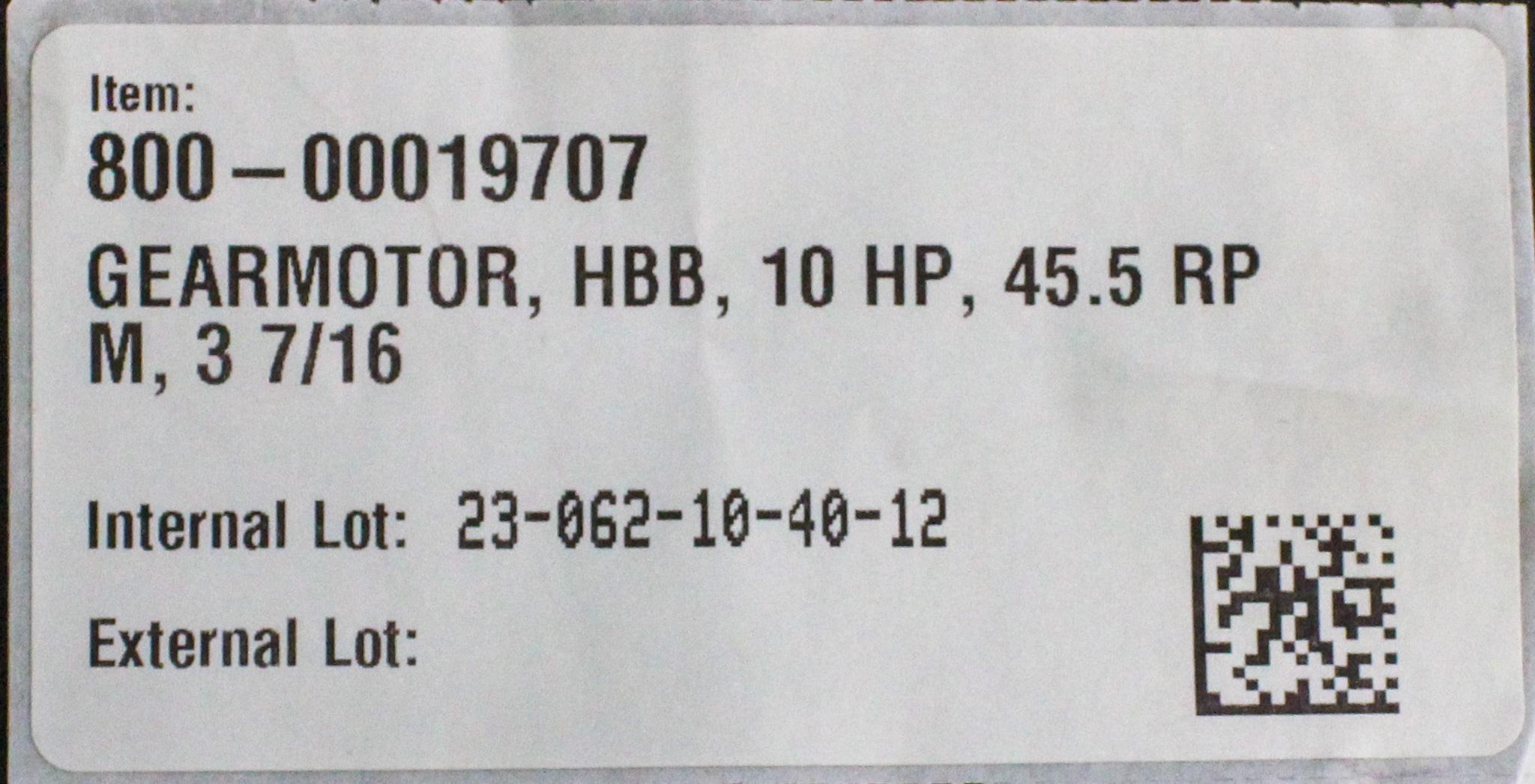 Sumitomo Cyclo HBB Gear Motor Helical 10 HP 45.5 RPM 3 Phase Efficient