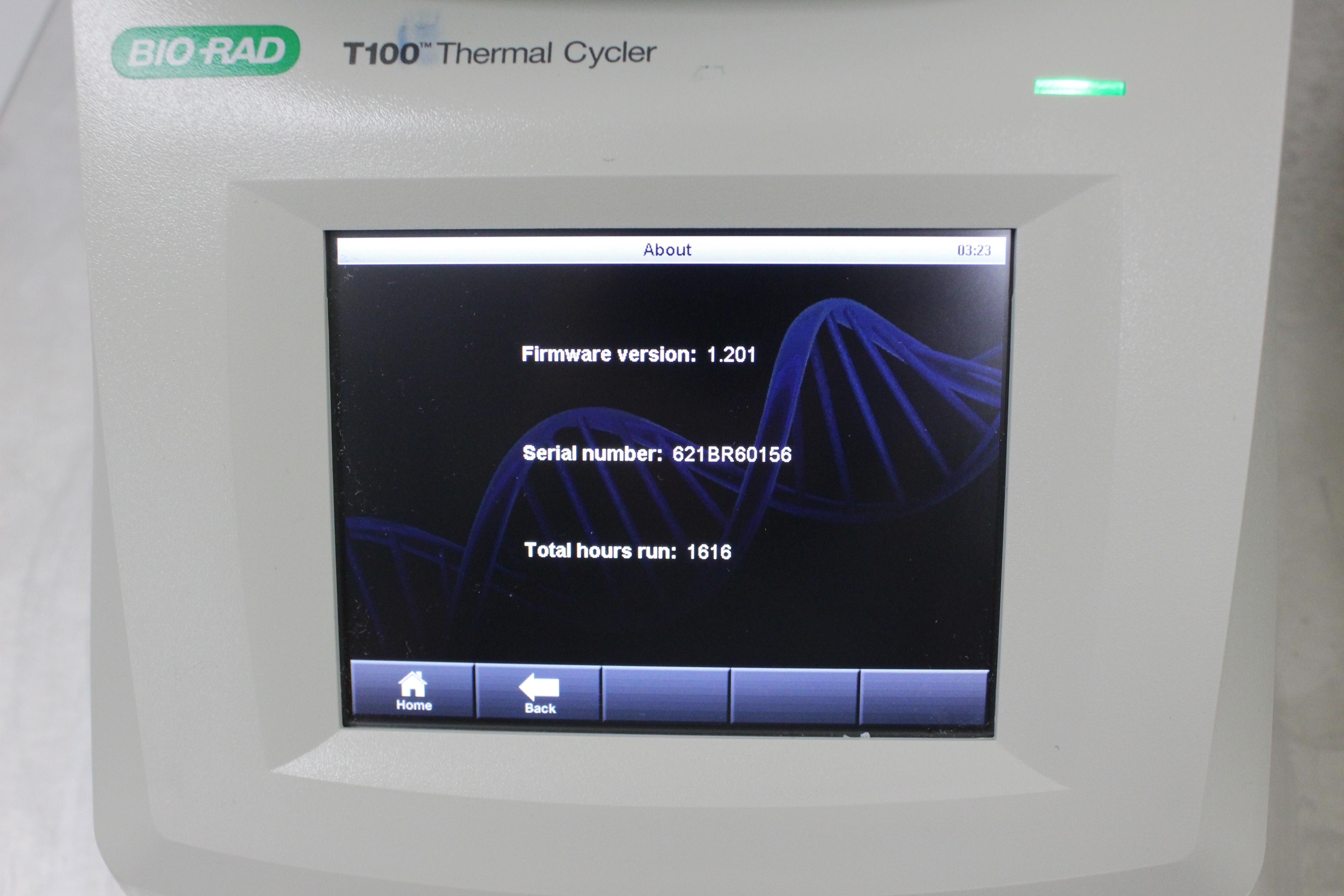 BioRad T100 Thermal Cycler PCR System Compact Touch Screen User Interface