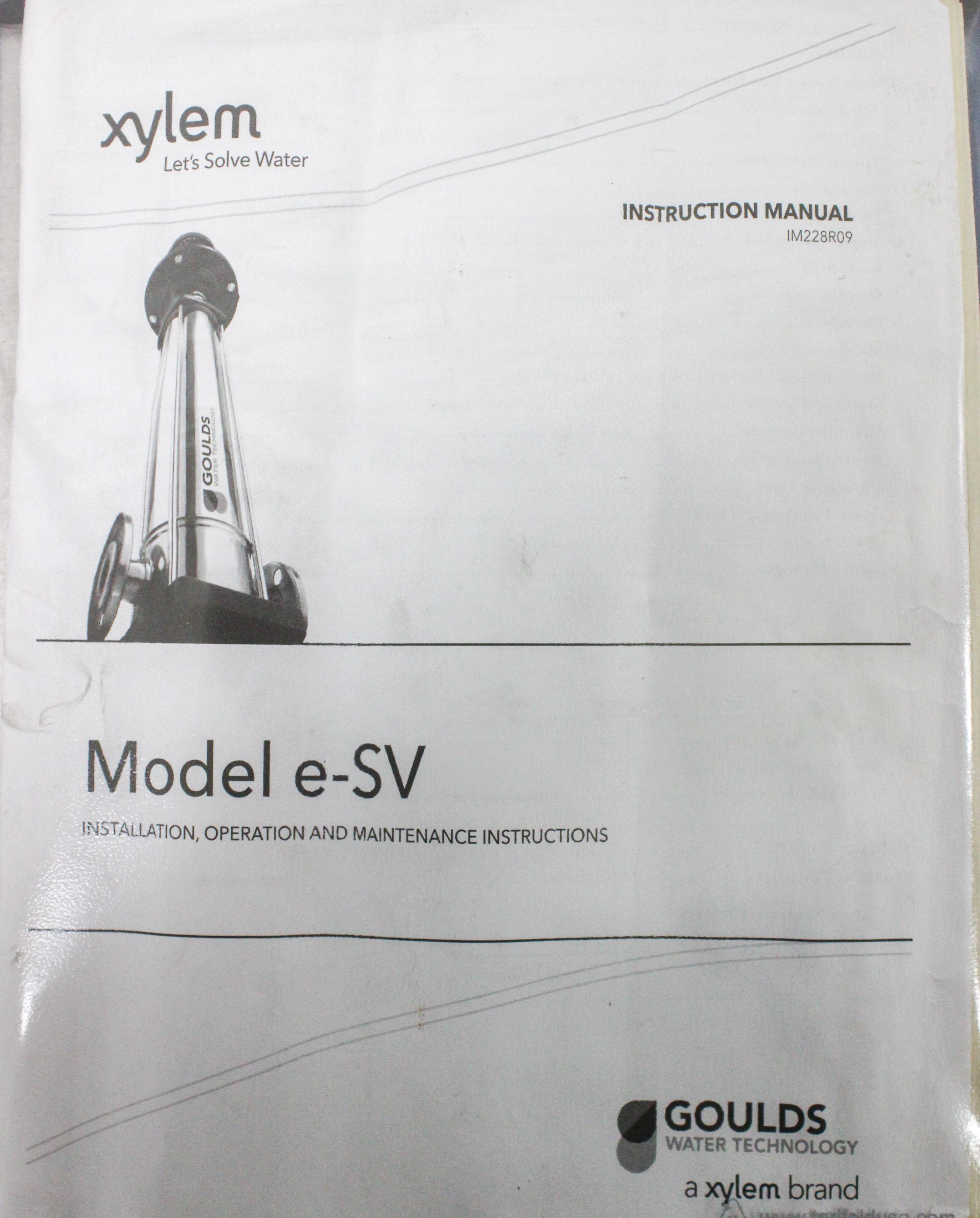 Goulds Water Technology e-SV Multistage Pump ESV 2.5X2.5X5.3-2P-BP 175 GPM