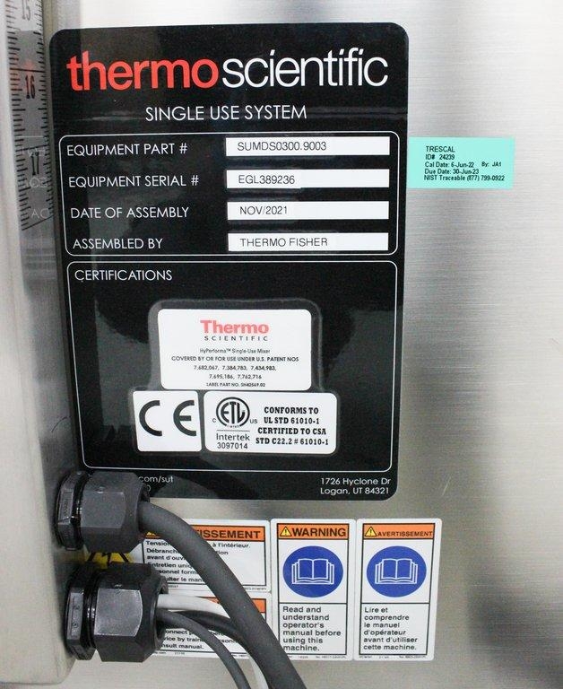 Thermo HyPerforma DS-0300 Single-Use Mixer 300L Chemical Reaction Vessel