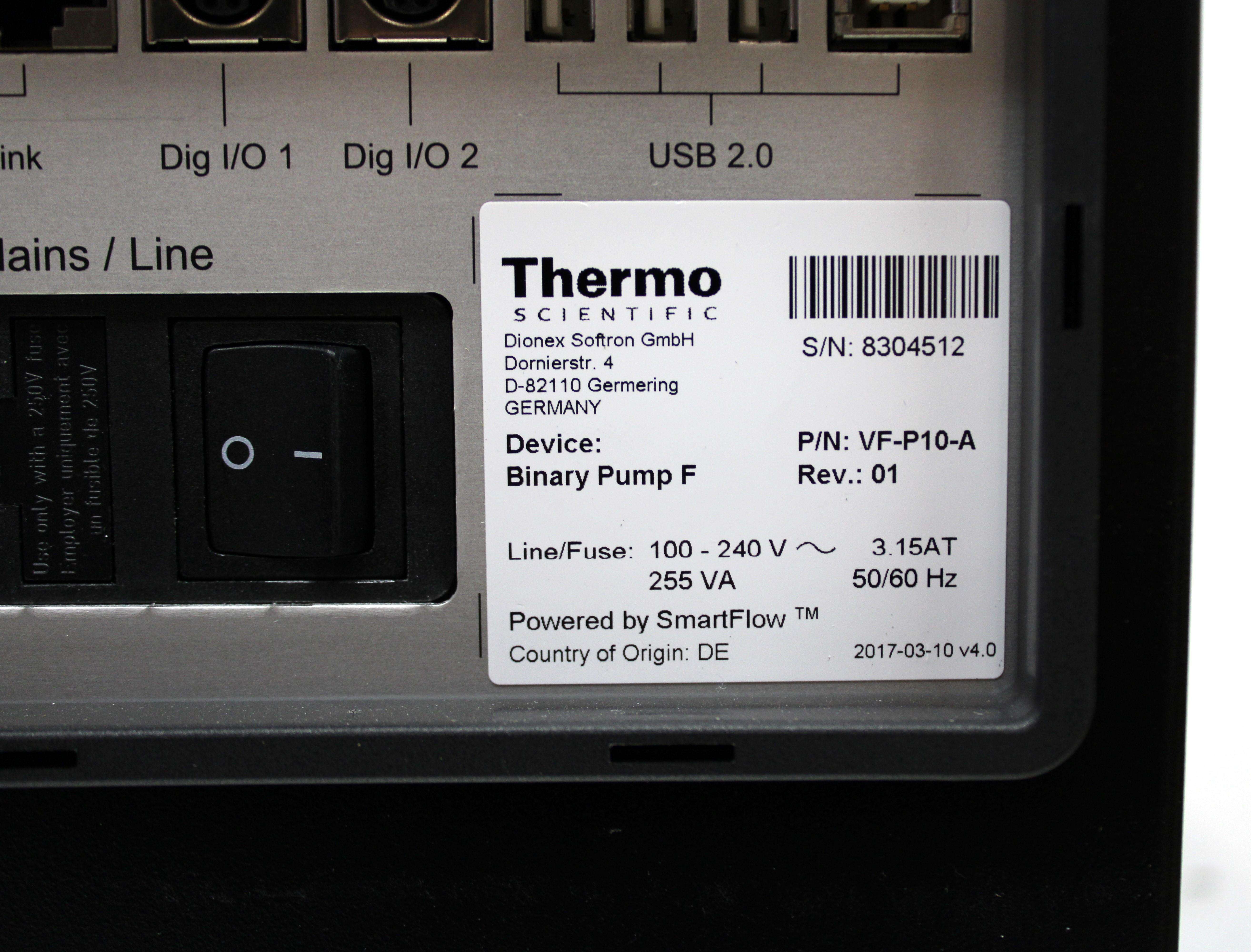 Thermo Vanquish Binary Pump VF-P10-A-01 Nano-Capillary Micro-Flow HPLC 2017
