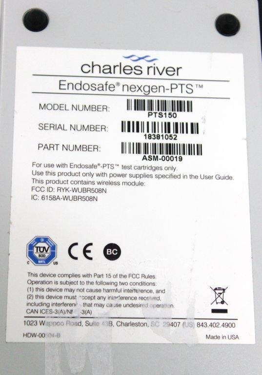Charles River Endosafe PTS 150 Portable Test System, Powers On, 120V