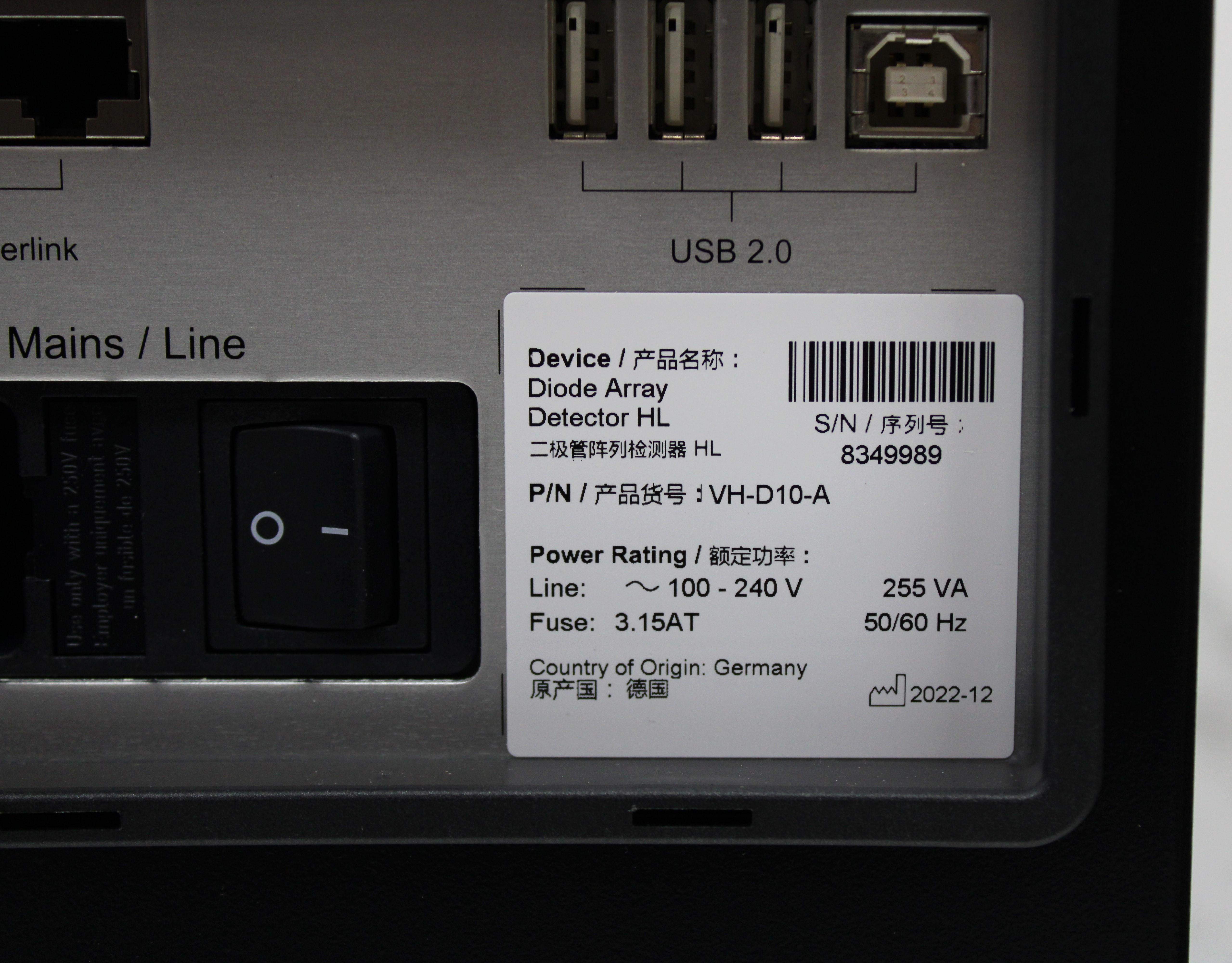 Thermo Vanquish Diode Array Detector HL Array Detection HPLC UHPLC Device