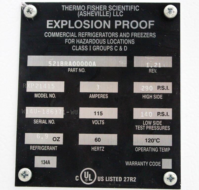 Thermo RXP21415 Refrigerator Chiller Flammable Storage Explosion Proof 0-10C
