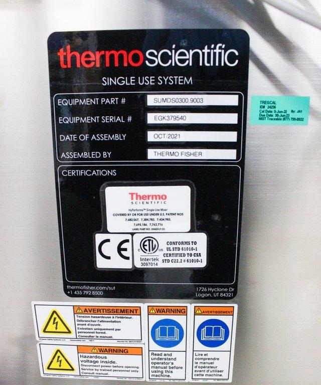 Thermo HyPerforma DS-0300 Single Use Mixer 300L 30-350 RPM USA