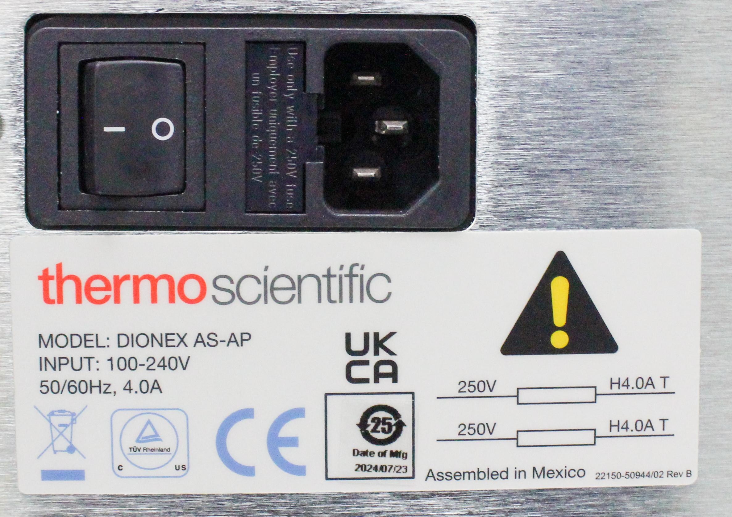 Thermo Scientific Dionex AS-AP 074925 Autosampler Ion Chromatography High Capacity