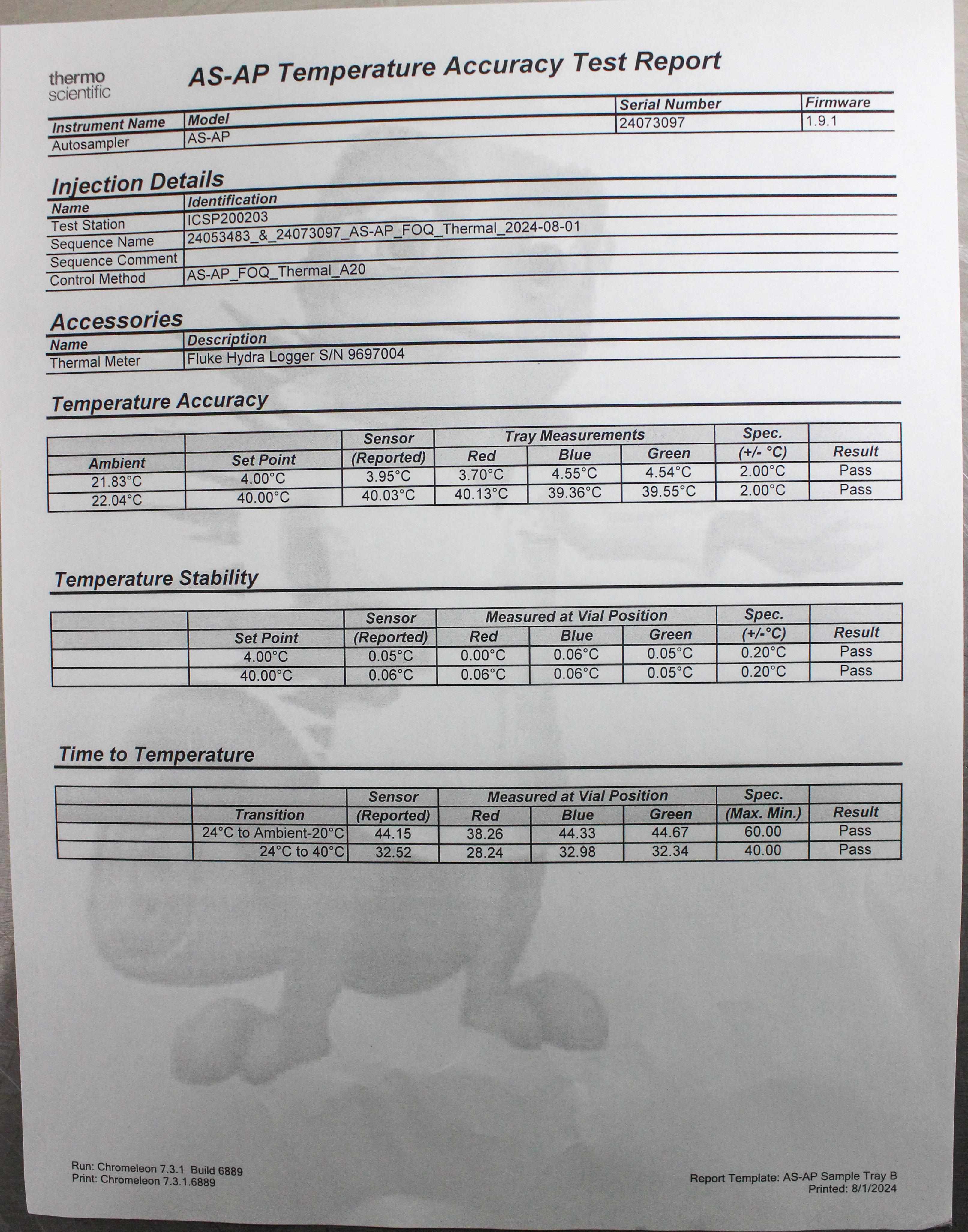 Thermo Scientific Dionex AS-AP 074925 Autosampler Ion Chromatography High Capacity