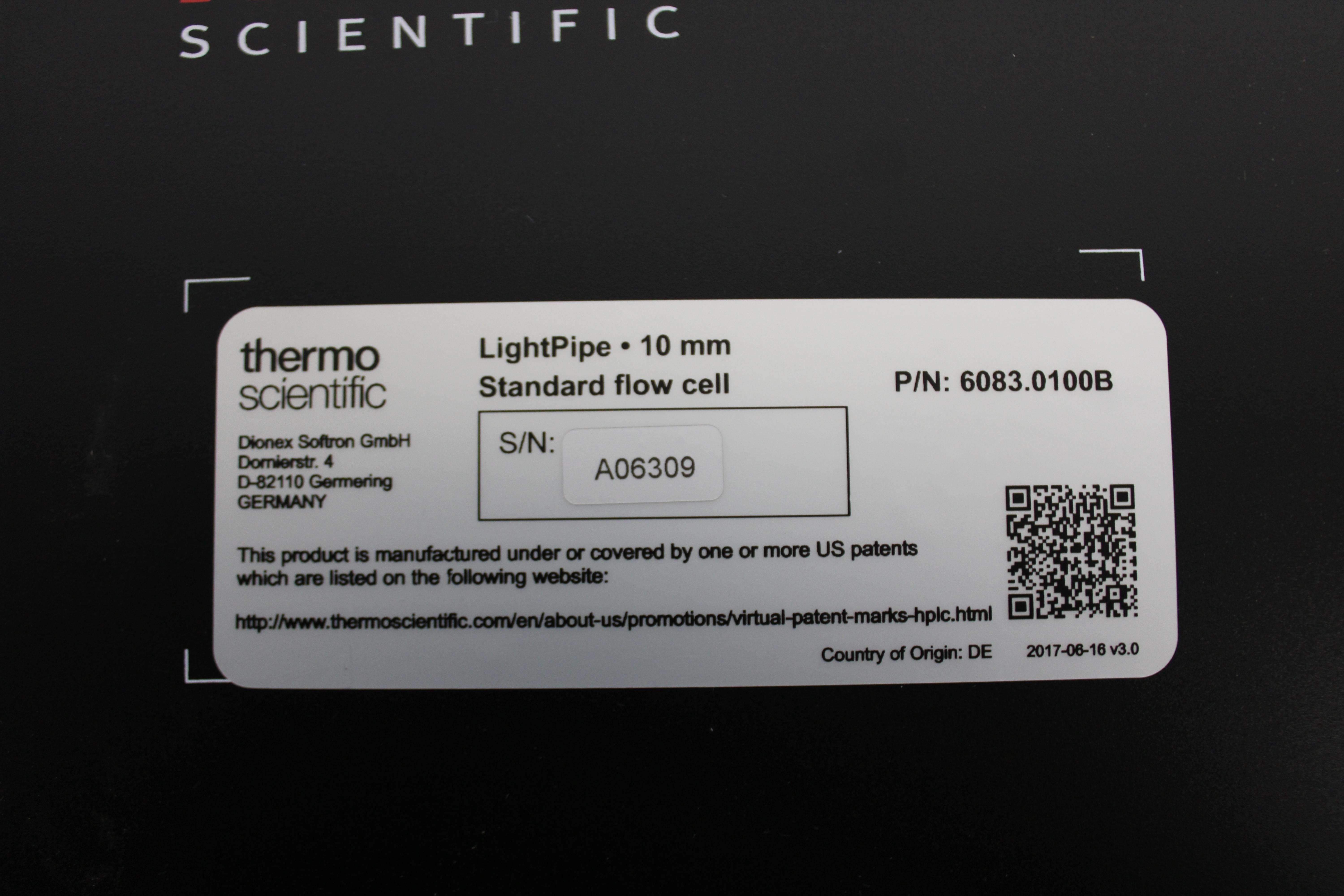 Thermo LightPipe 10mm Analytical Accessory Max 6 MPa 50 Celsius