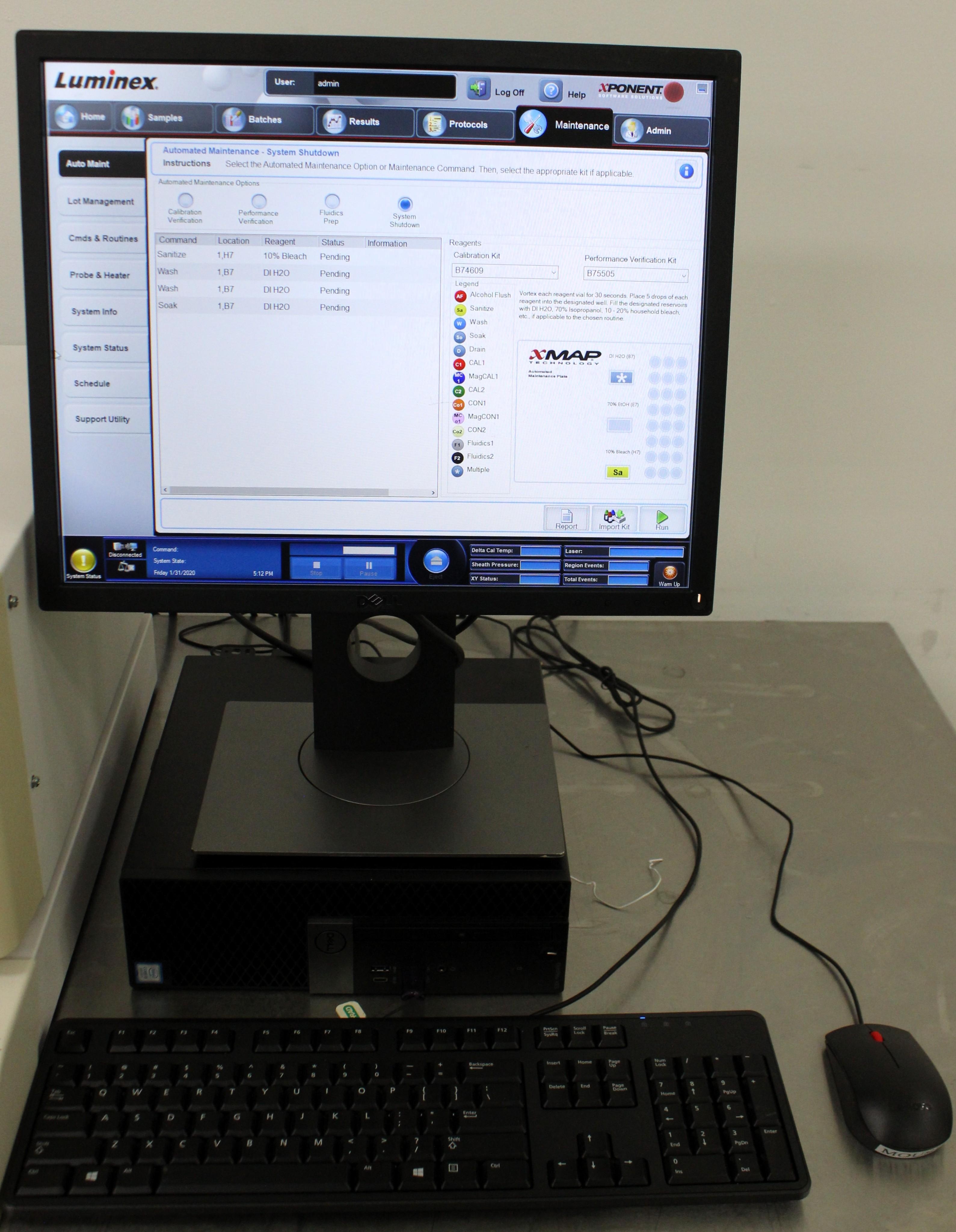 Luminex 100/200 xMAP Immunoassay Analyzer with Computer & Software Installed